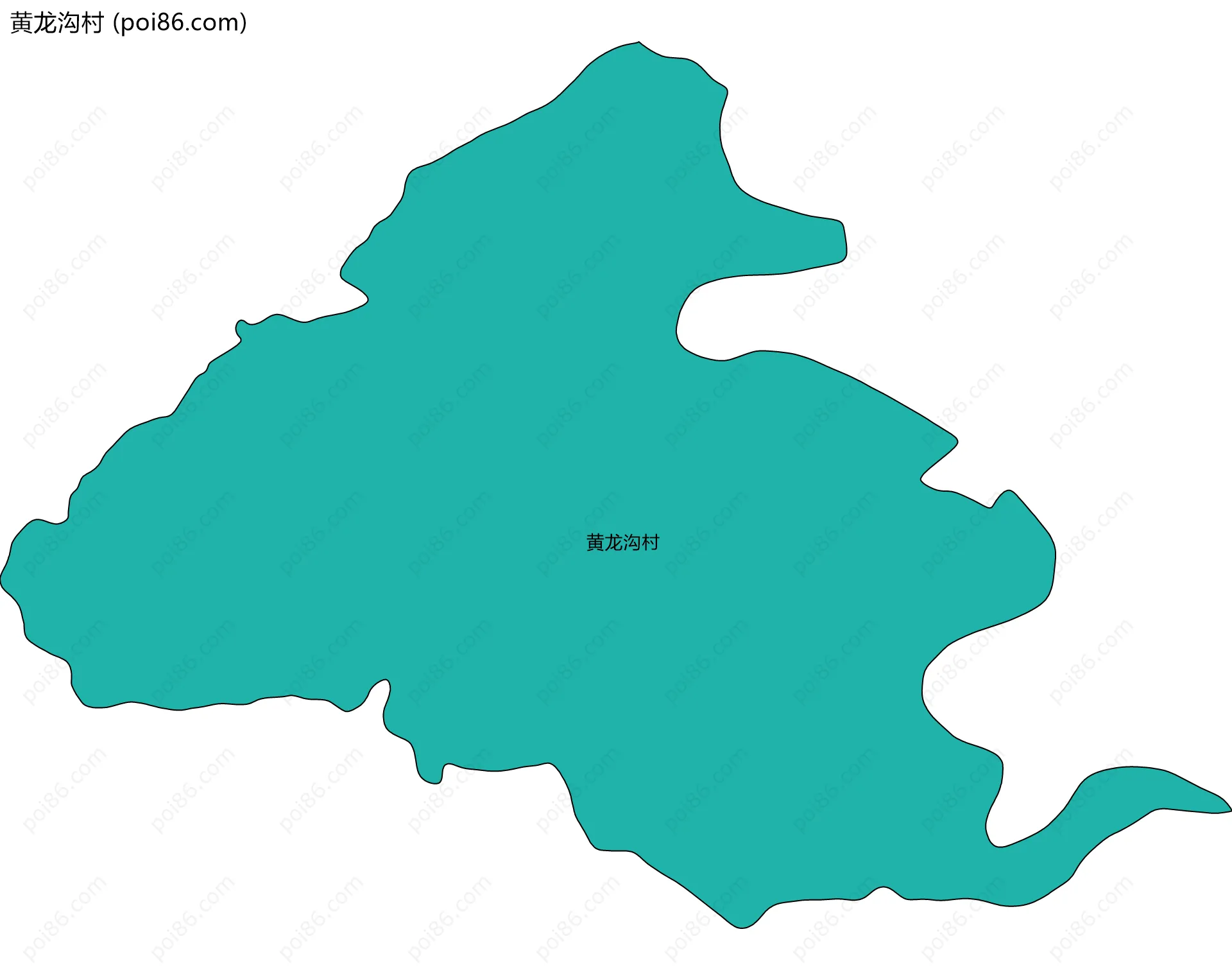 黄龙沟村边界地图