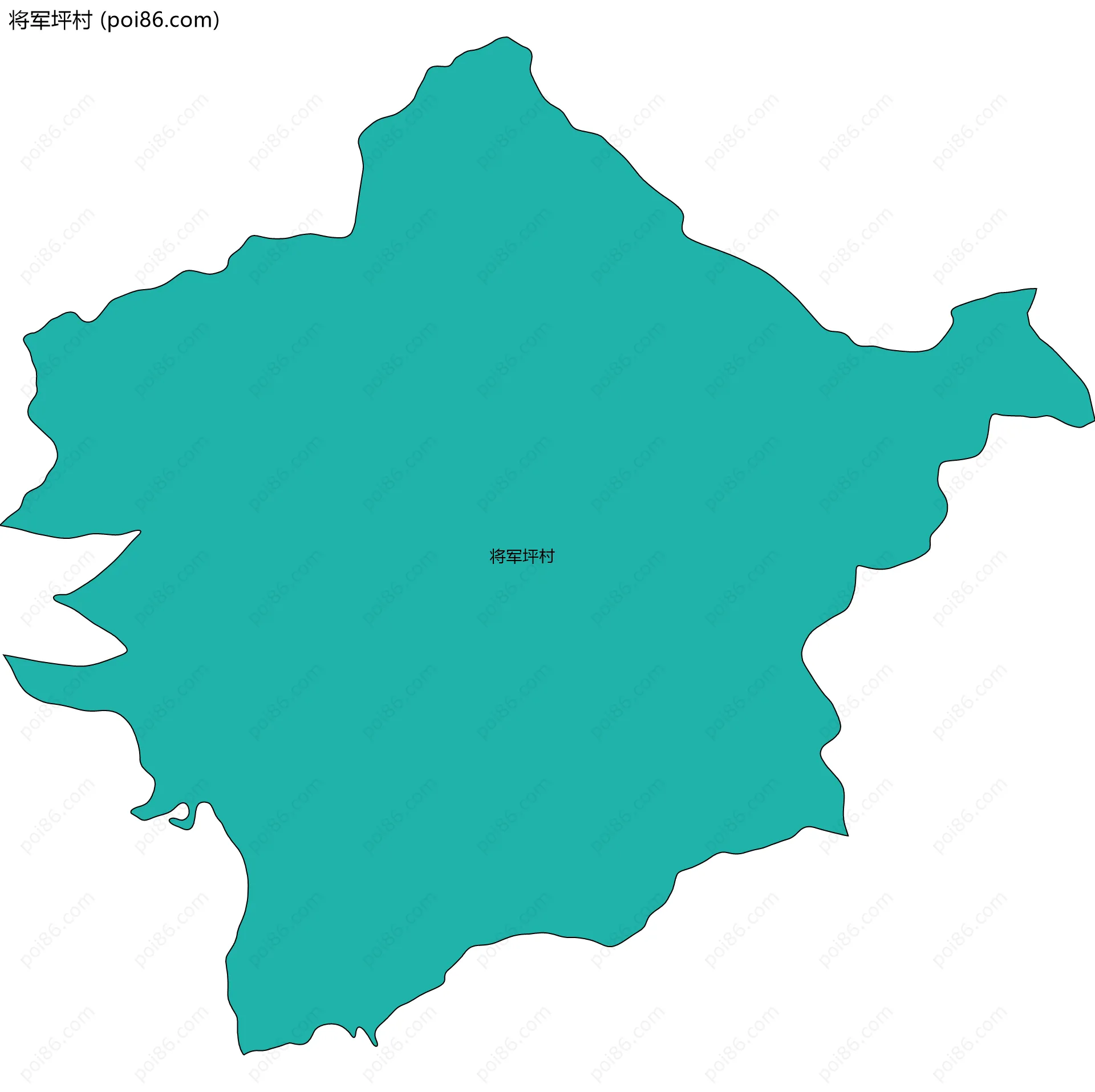 将军坪村边界地图