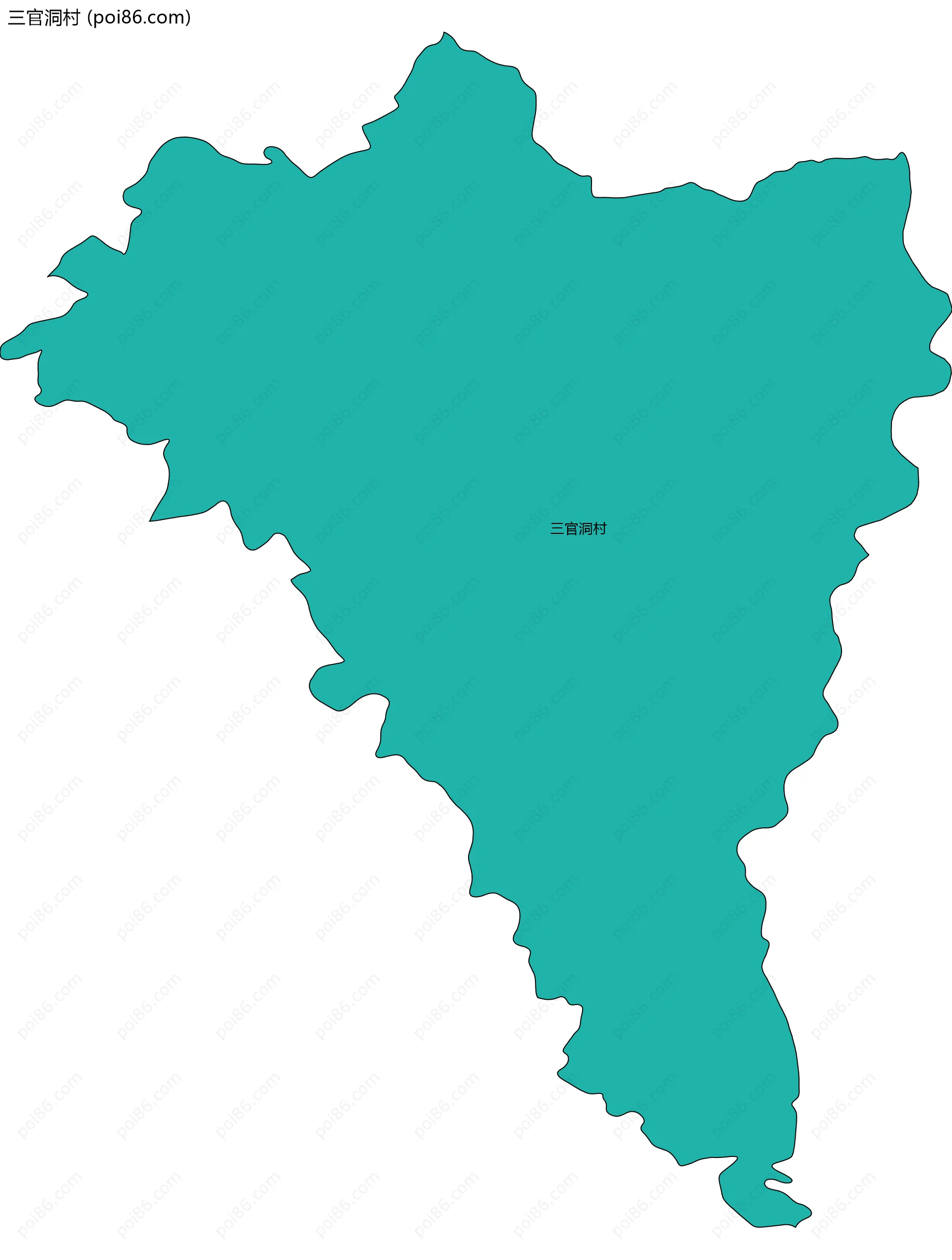 三官洞村边界地图