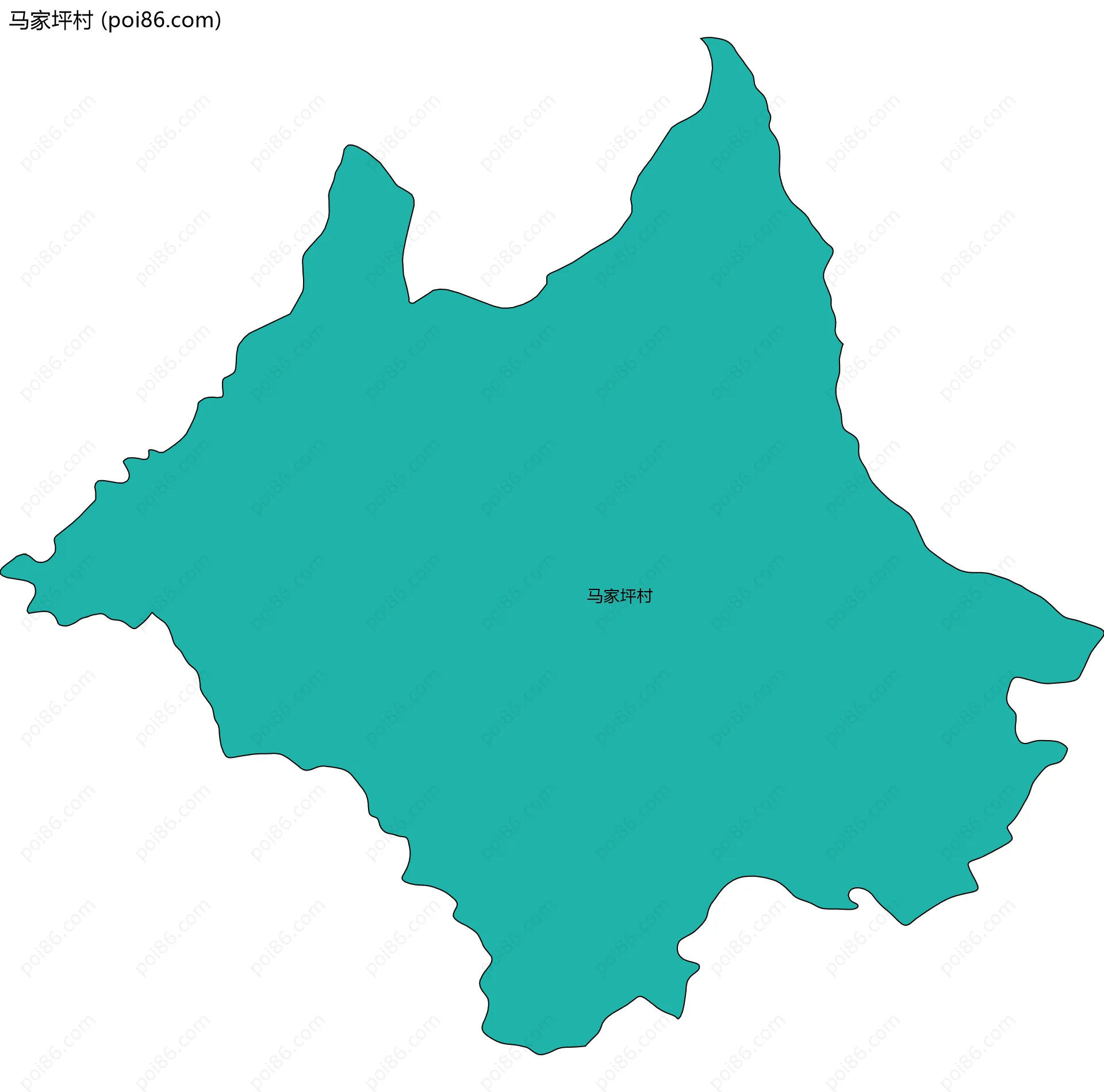 马家坪村边界地图