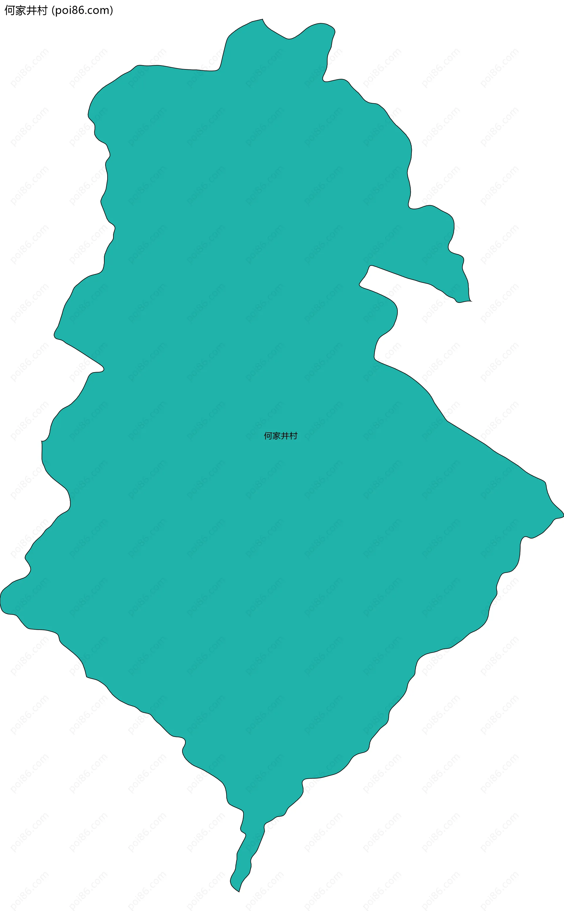 何家井村边界地图