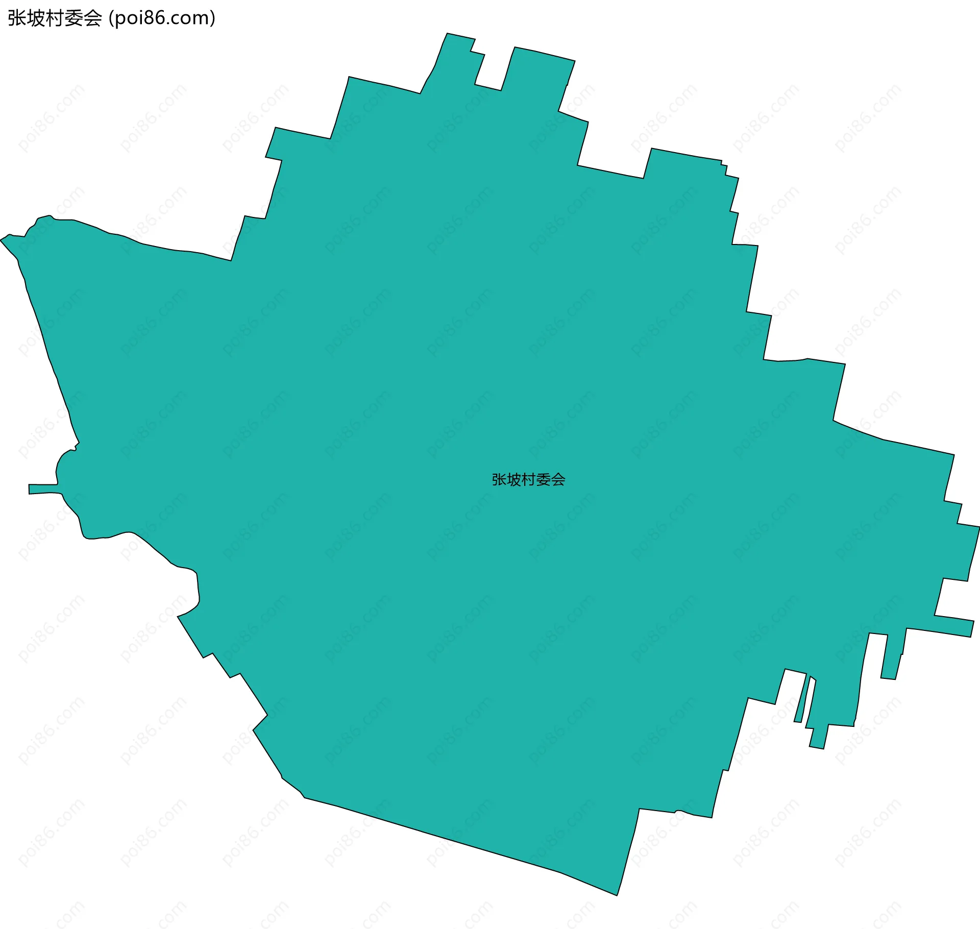 张坡村委会边界地图
