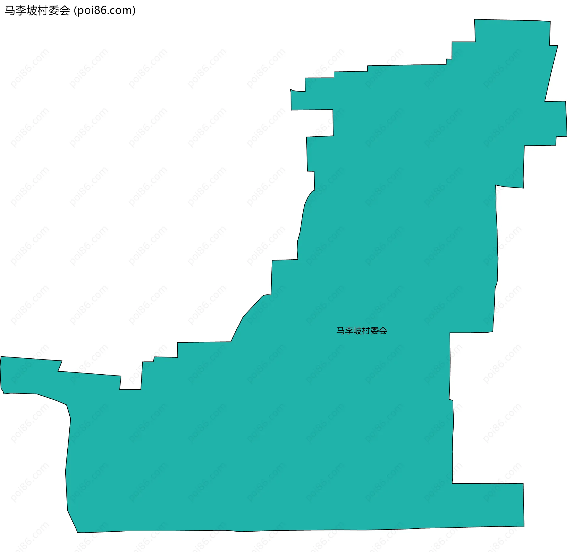 马李坡村委会边界地图