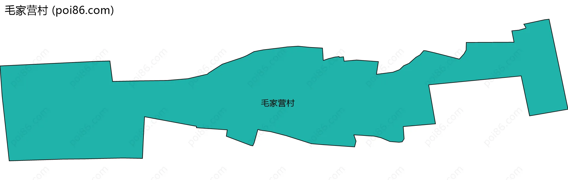 毛家营村边界地图