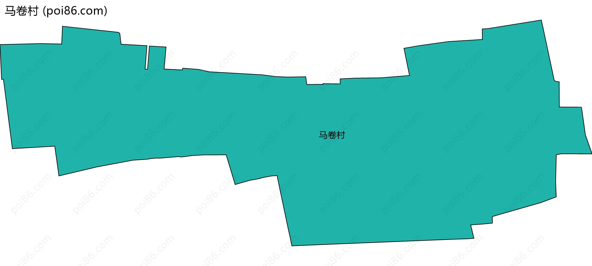 马卷村边界地图