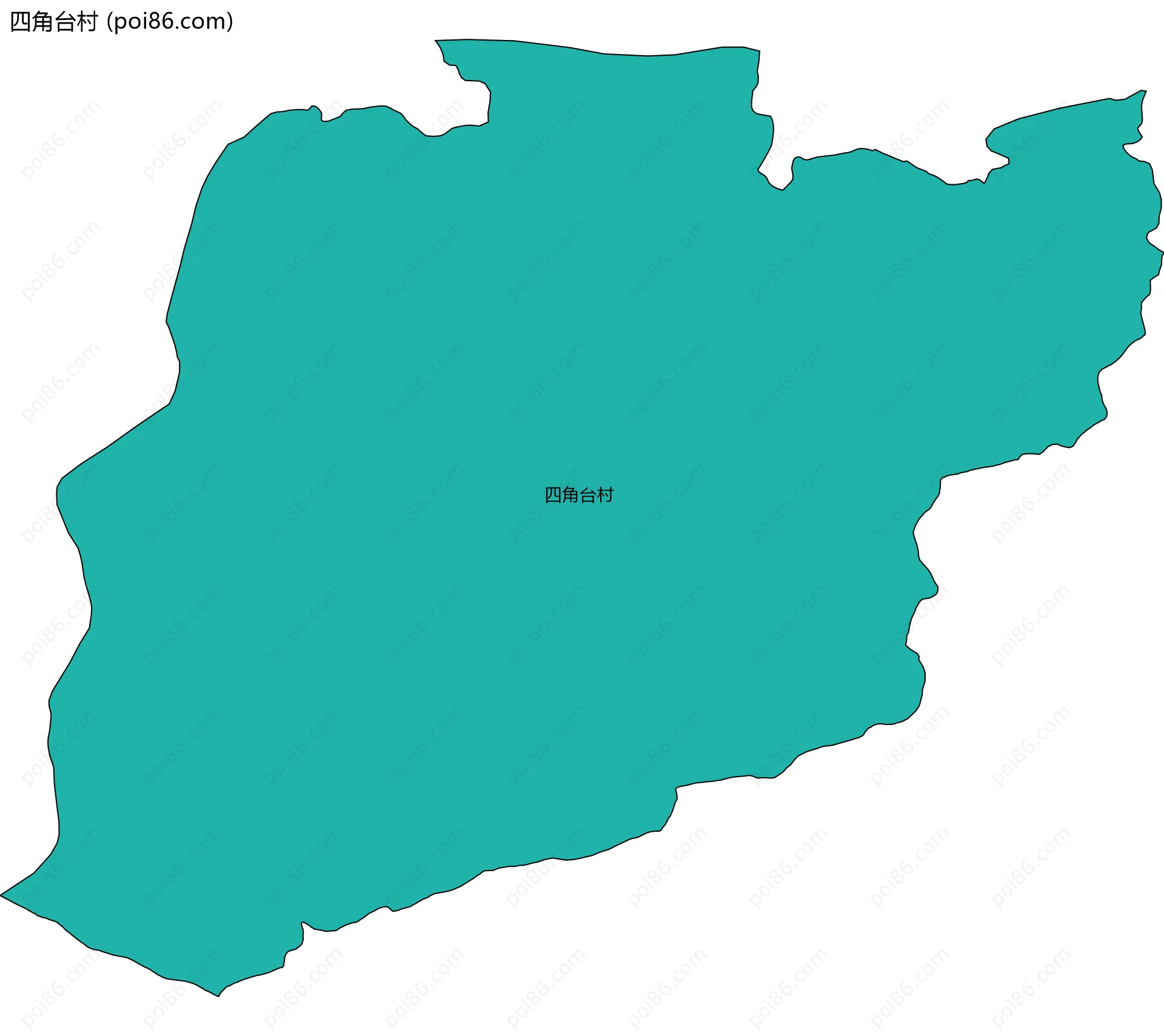 四角台村边界地图