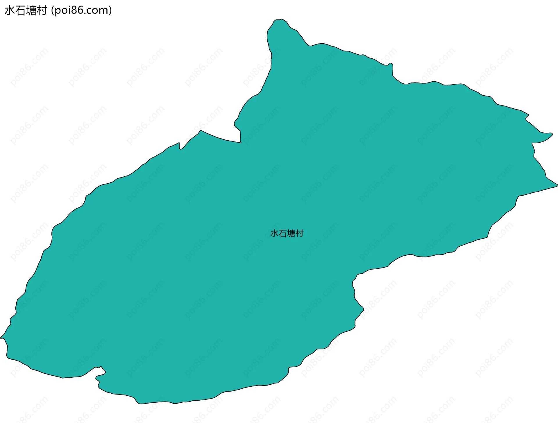 水石塘村边界地图