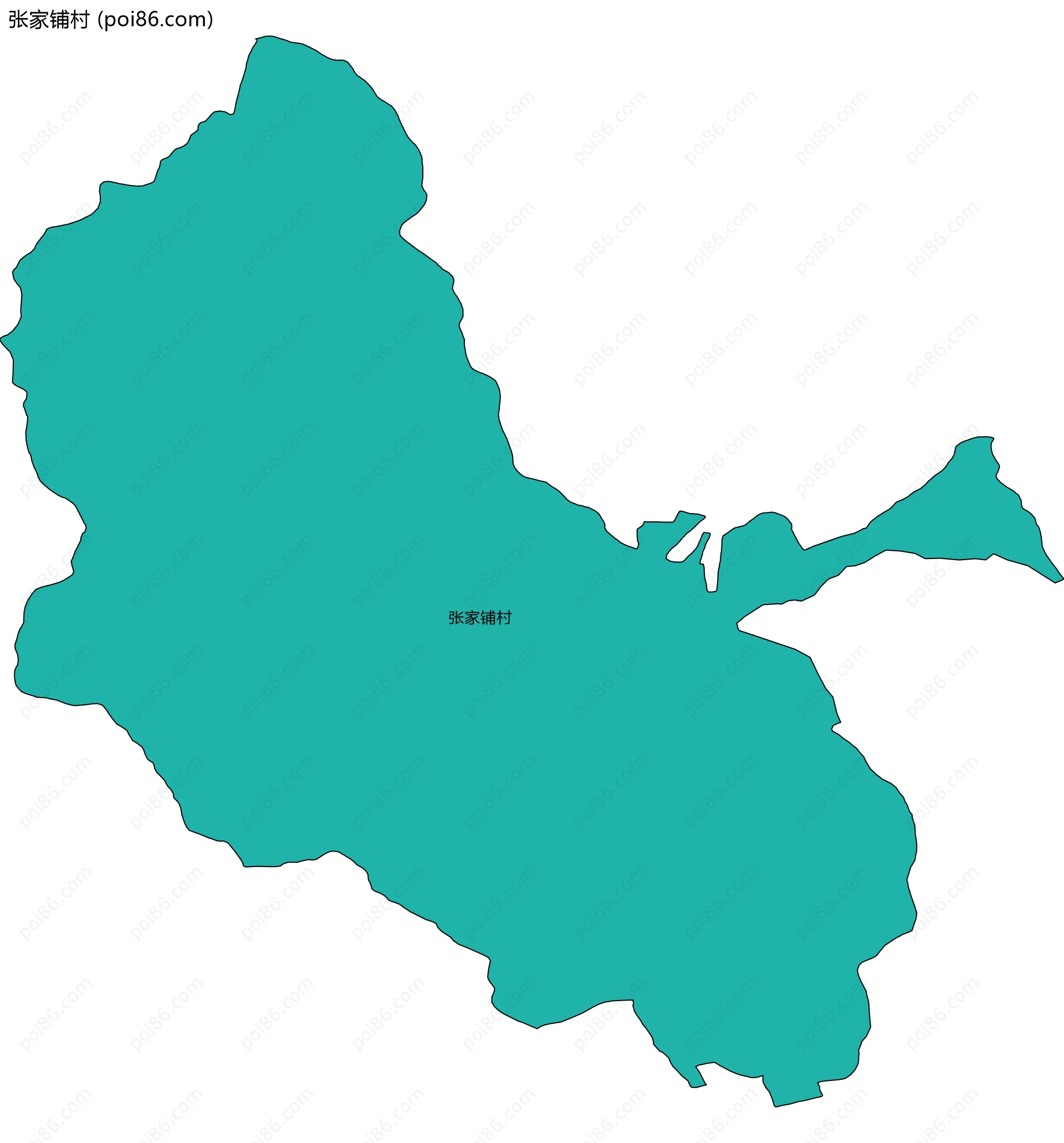 张家铺村边界地图