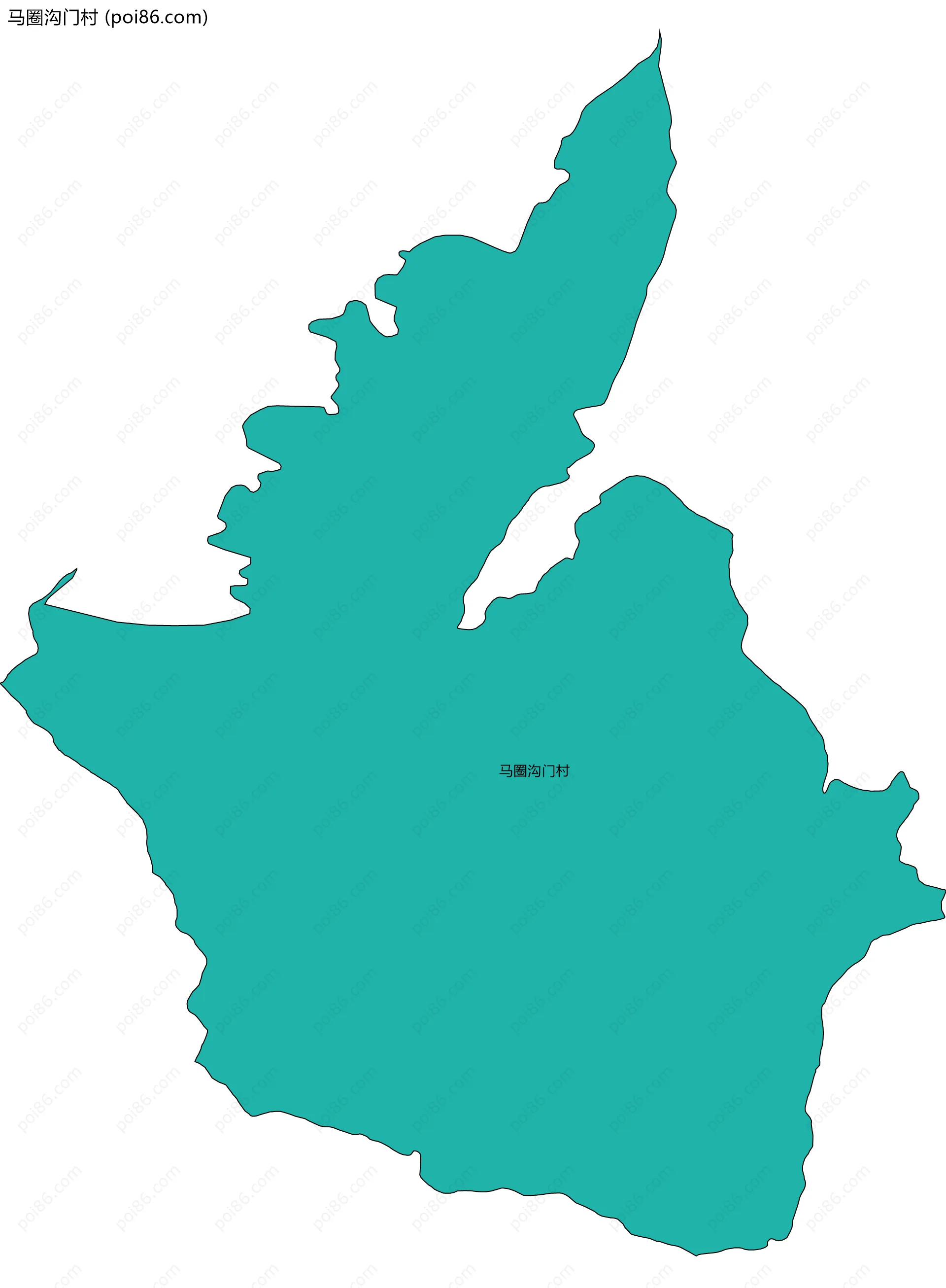 马圈沟门村边界地图