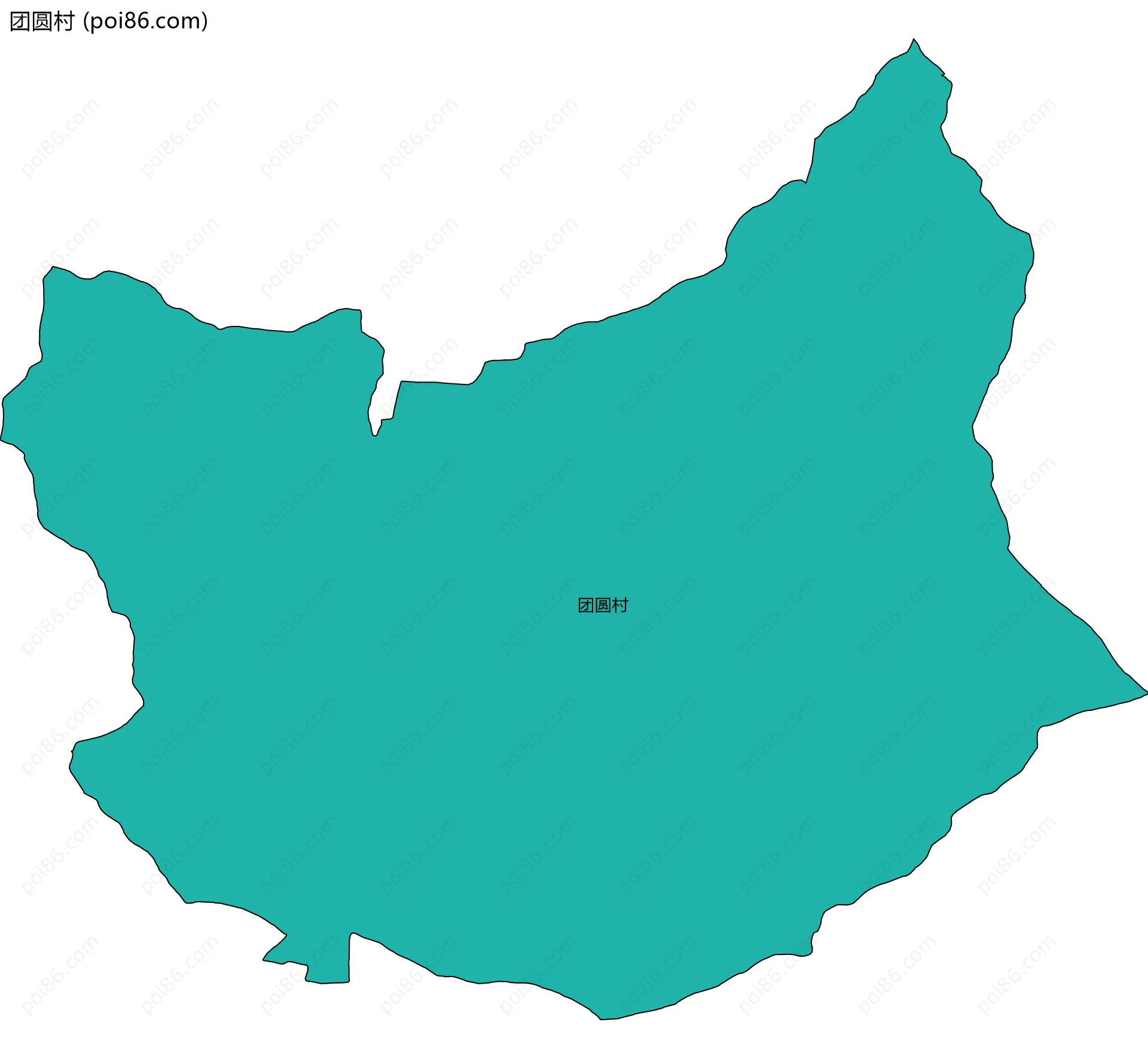 团圆村边界地图
