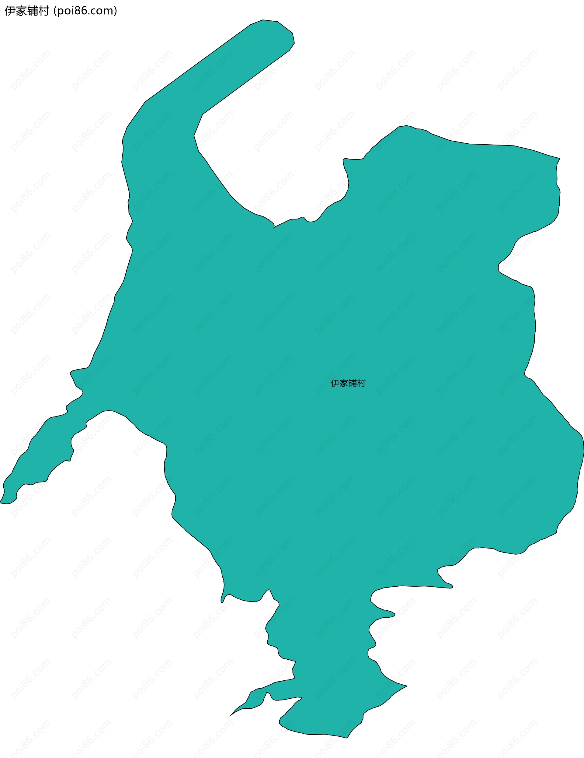 伊家铺村边界地图
