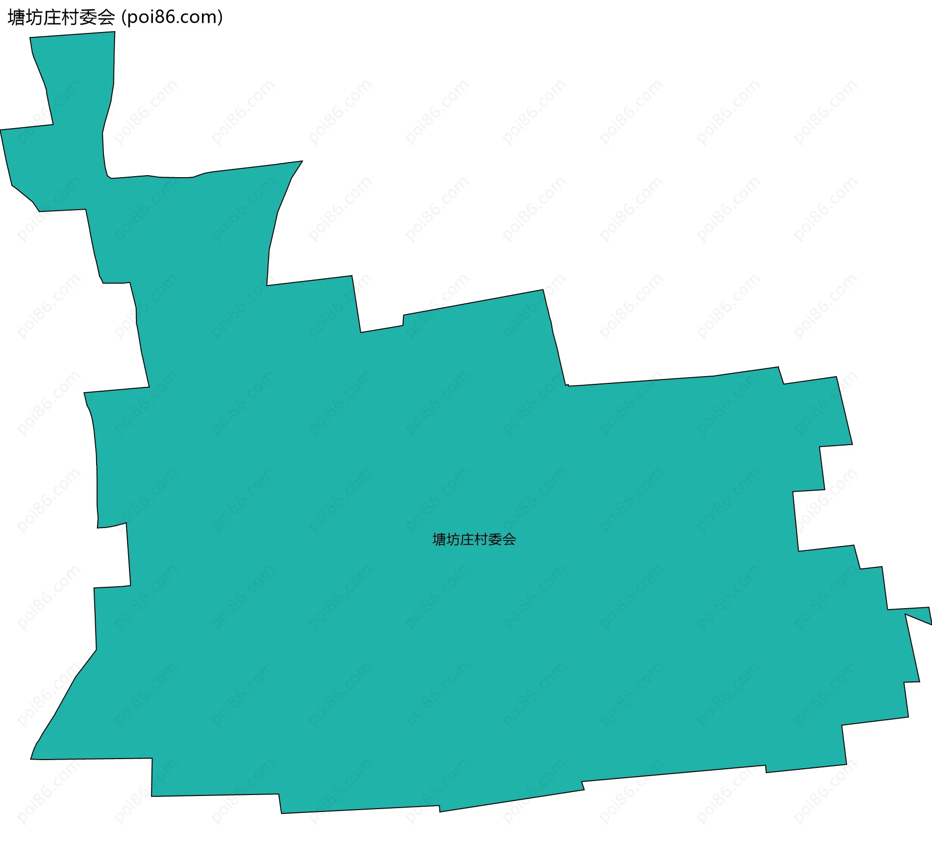塘坊庄村委会边界地图