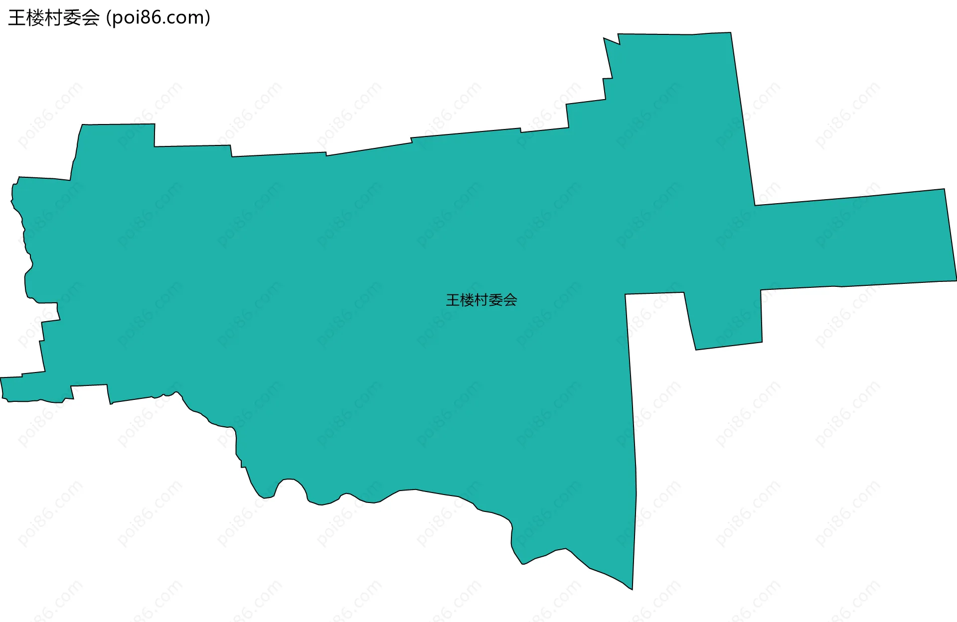 王楼村委会边界地图