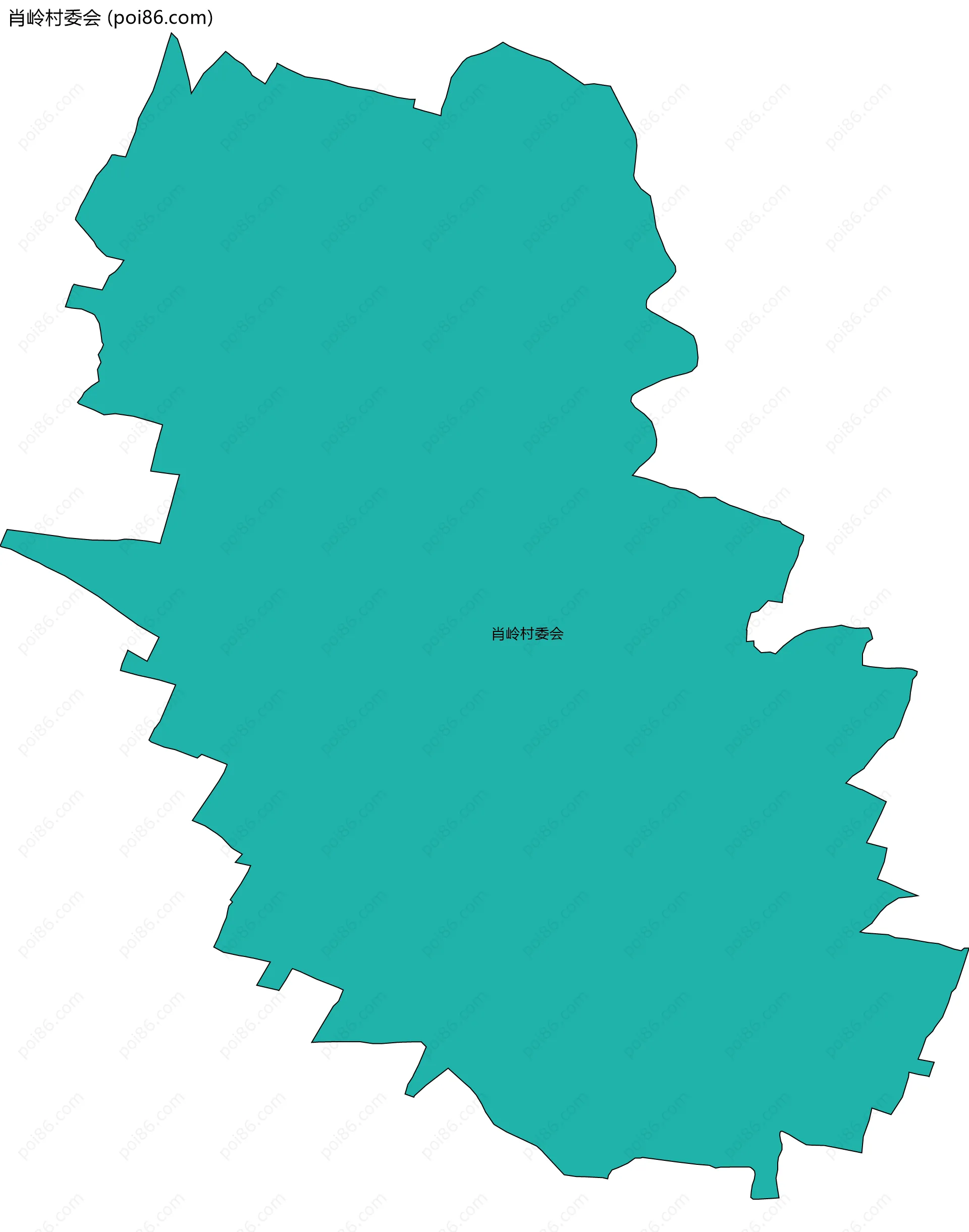 肖岭村委会边界地图