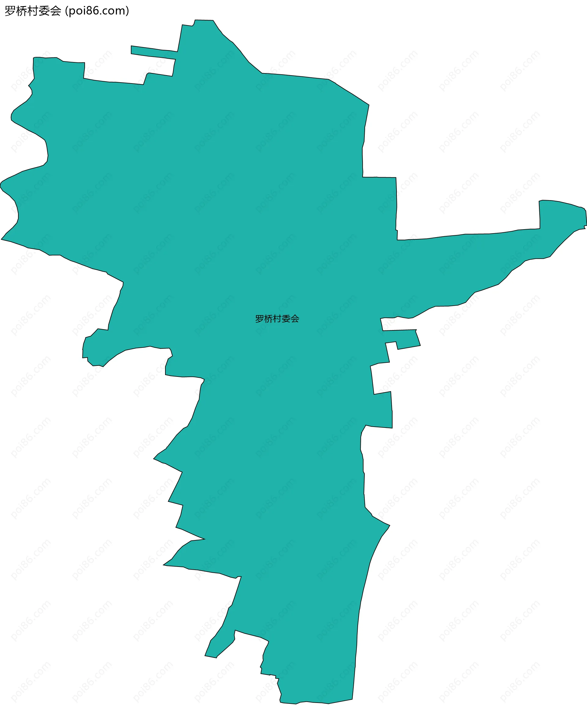 罗桥村委会边界地图