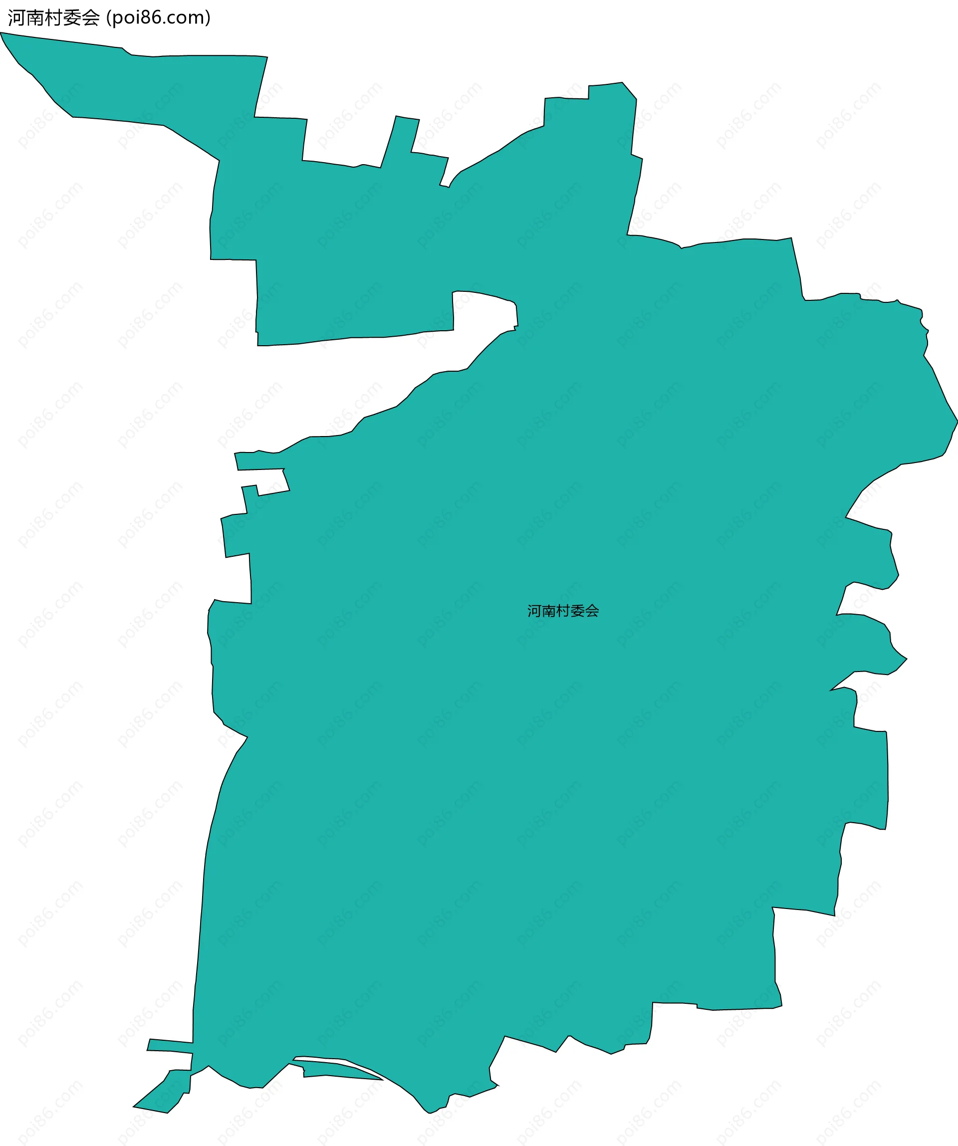 河南村委会边界地图