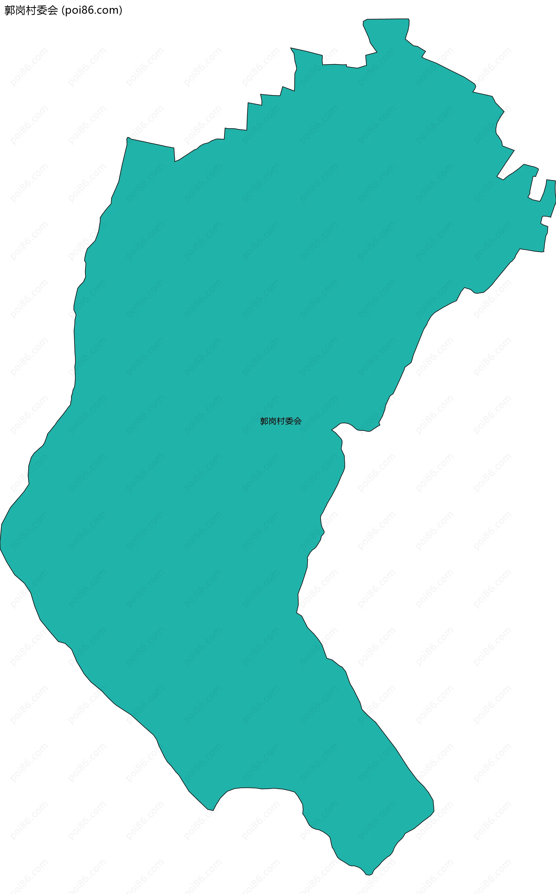 郭岗村委会边界地图