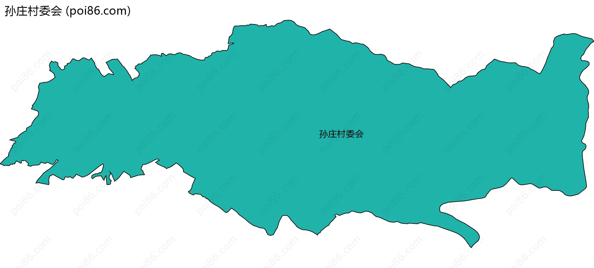 孙庄村委会边界地图