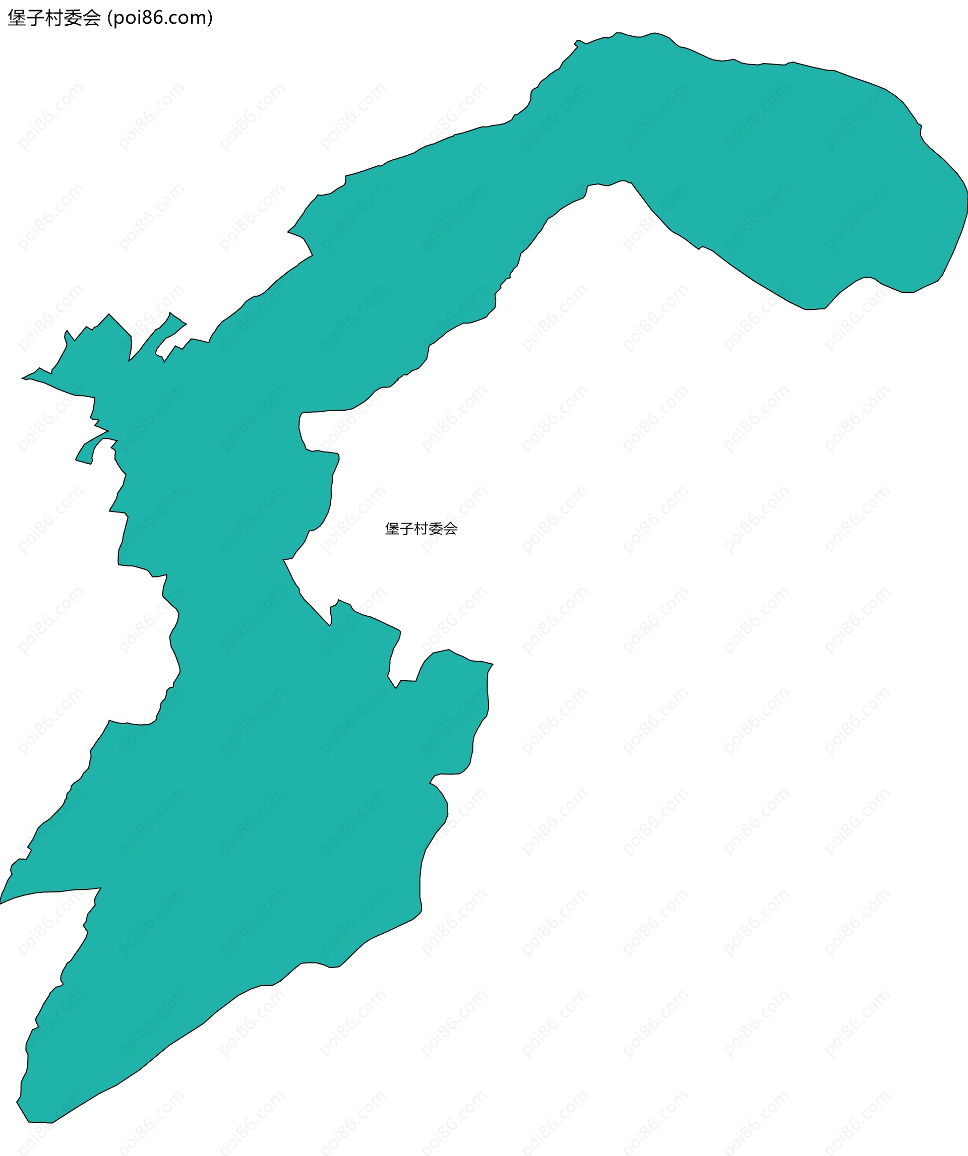 堡子村委会边界地图
