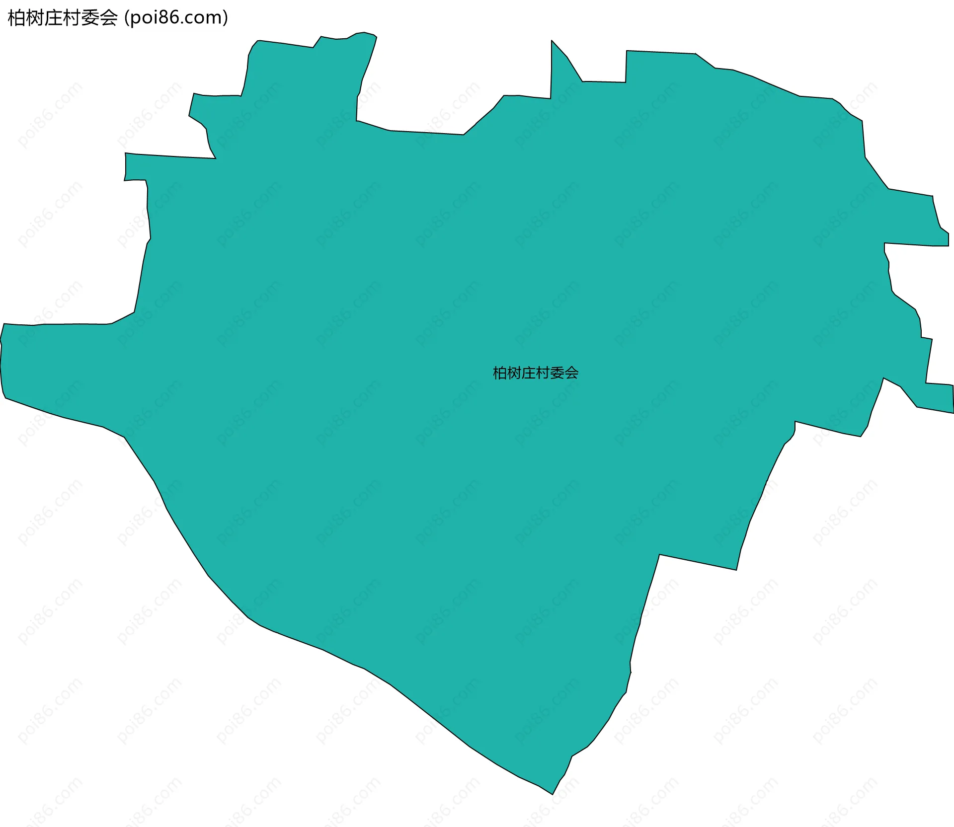 柏树庄村委会边界地图