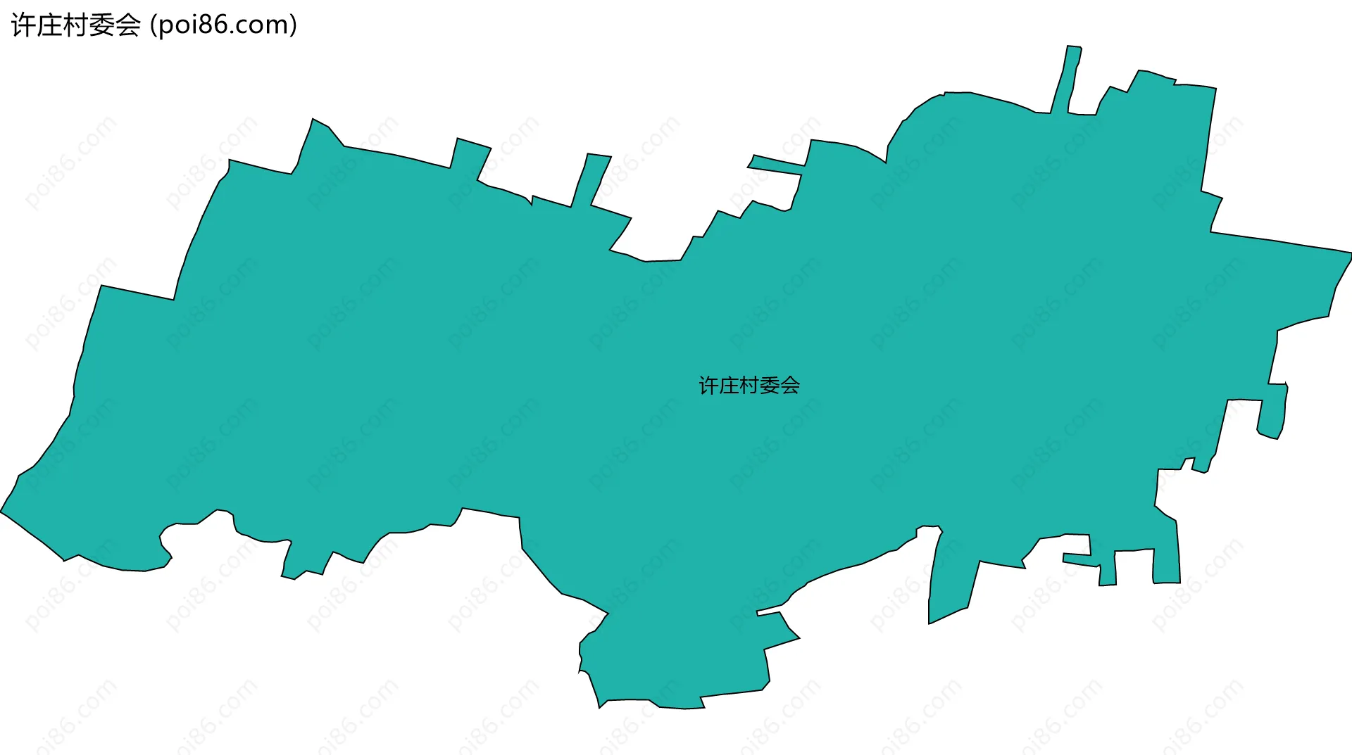 许庄村委会边界地图