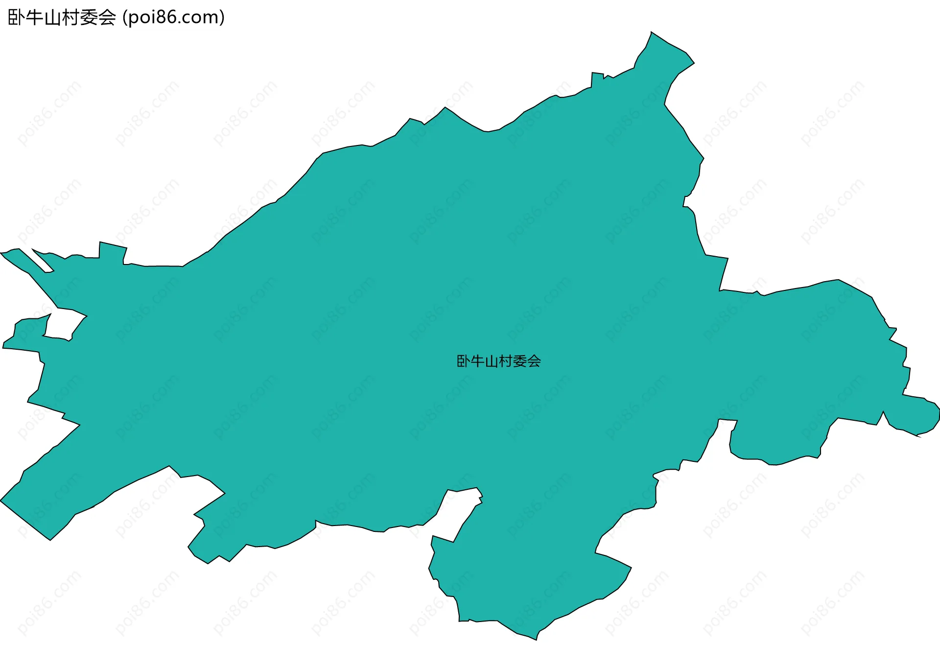 卧牛山村委会边界地图