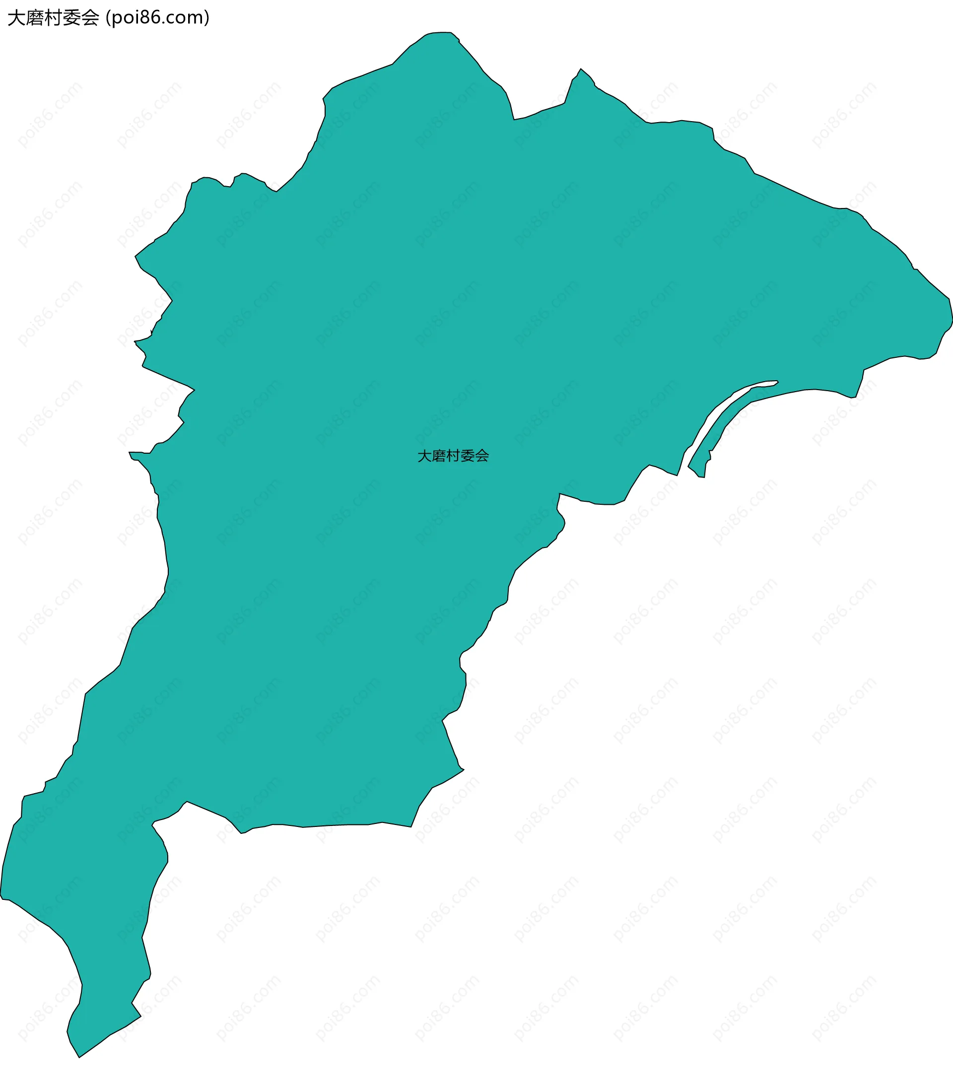 大磨村委会边界地图