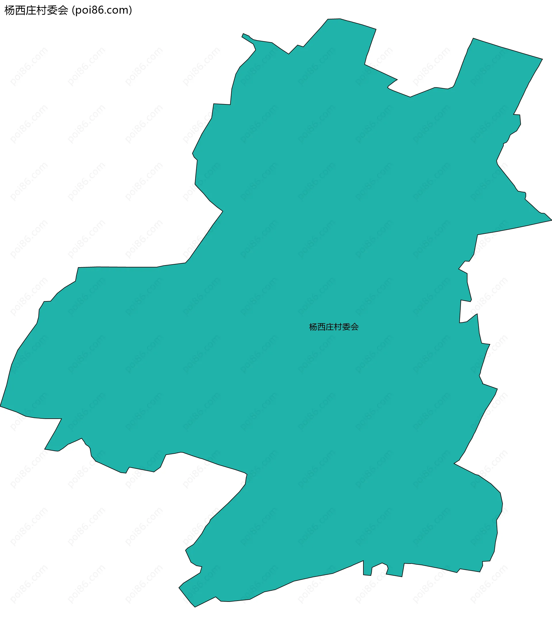 杨西庄村委会边界地图