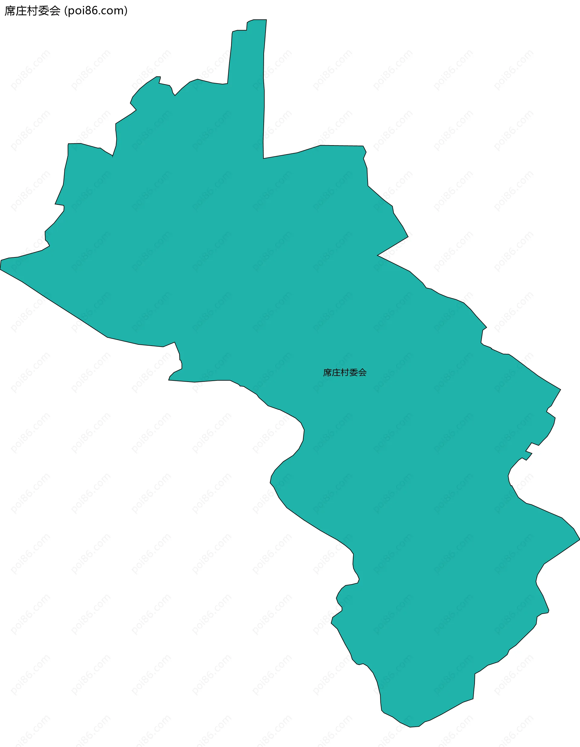 席庄村委会边界地图