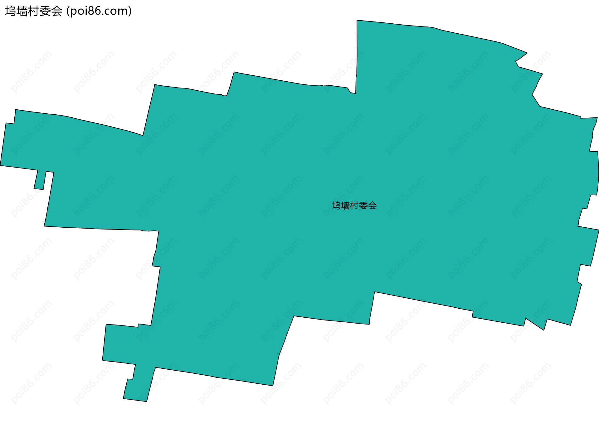 坞墙村委会边界地图