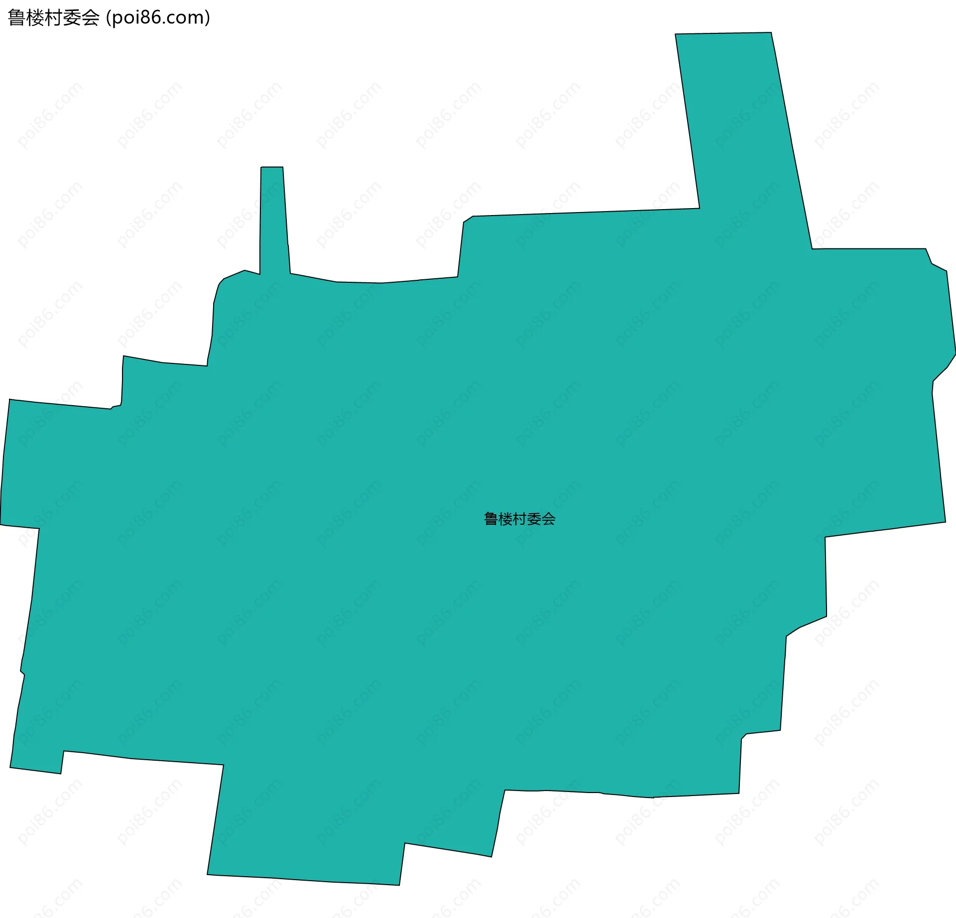 鲁楼村委会边界地图
