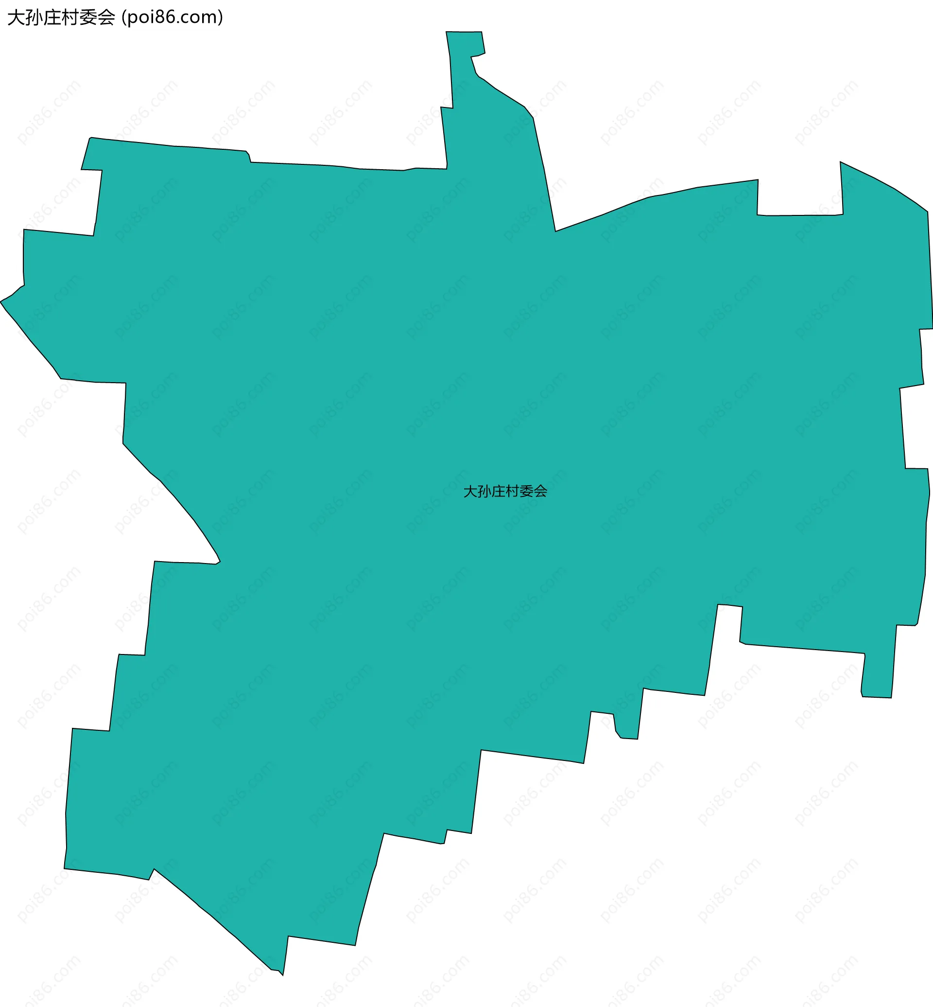 大孙庄村委会边界地图