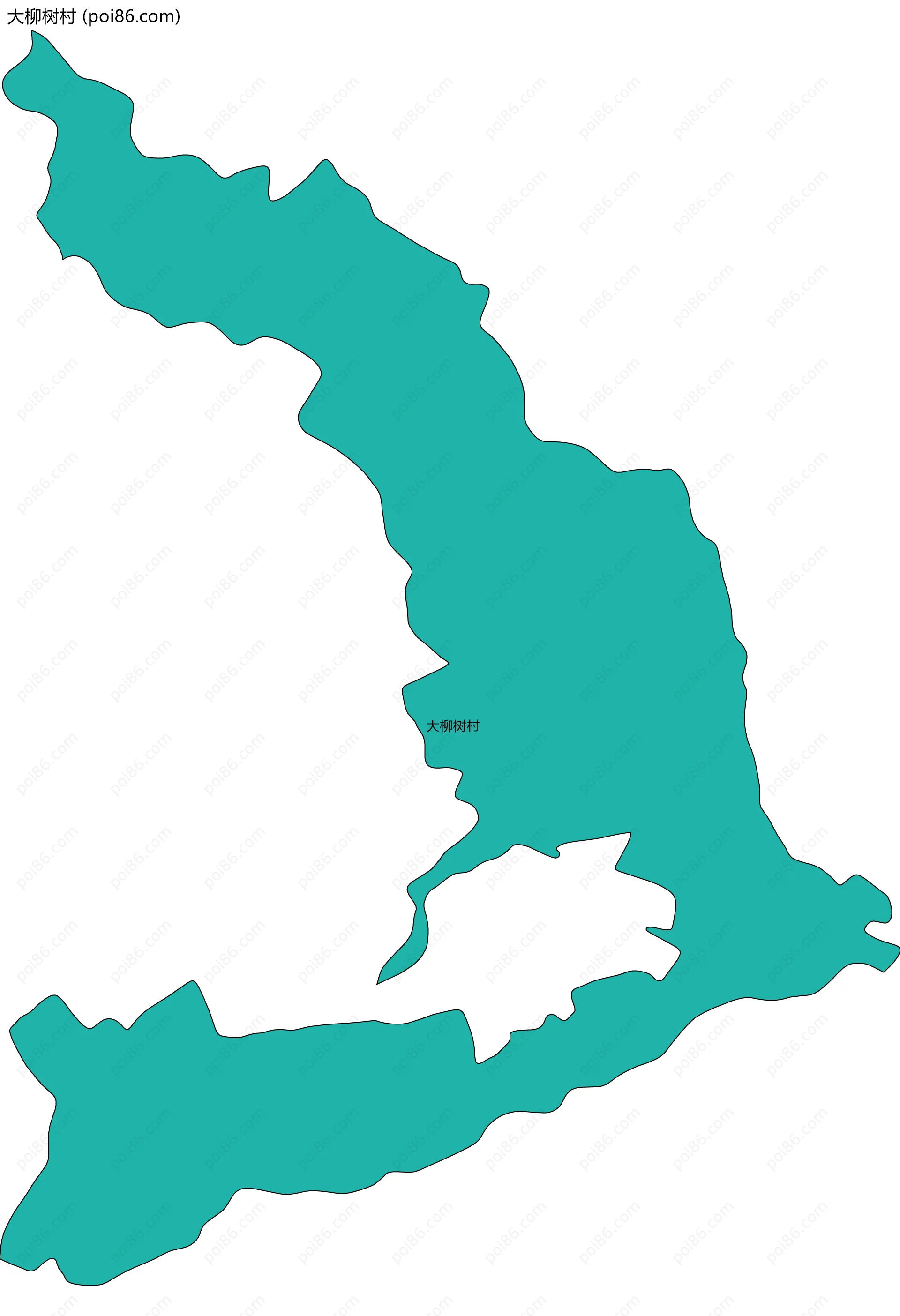 大柳树村边界地图