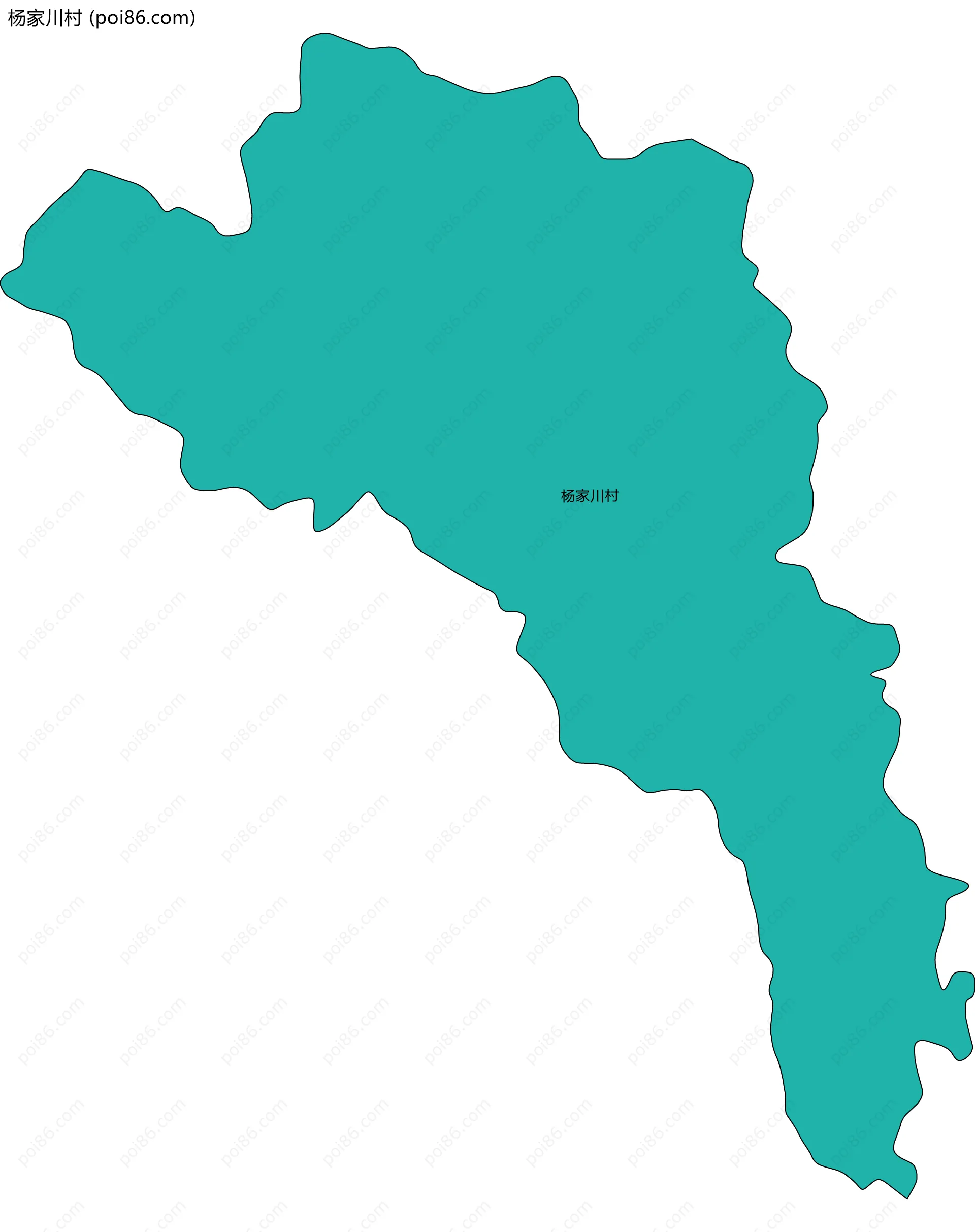 杨家川村边界地图