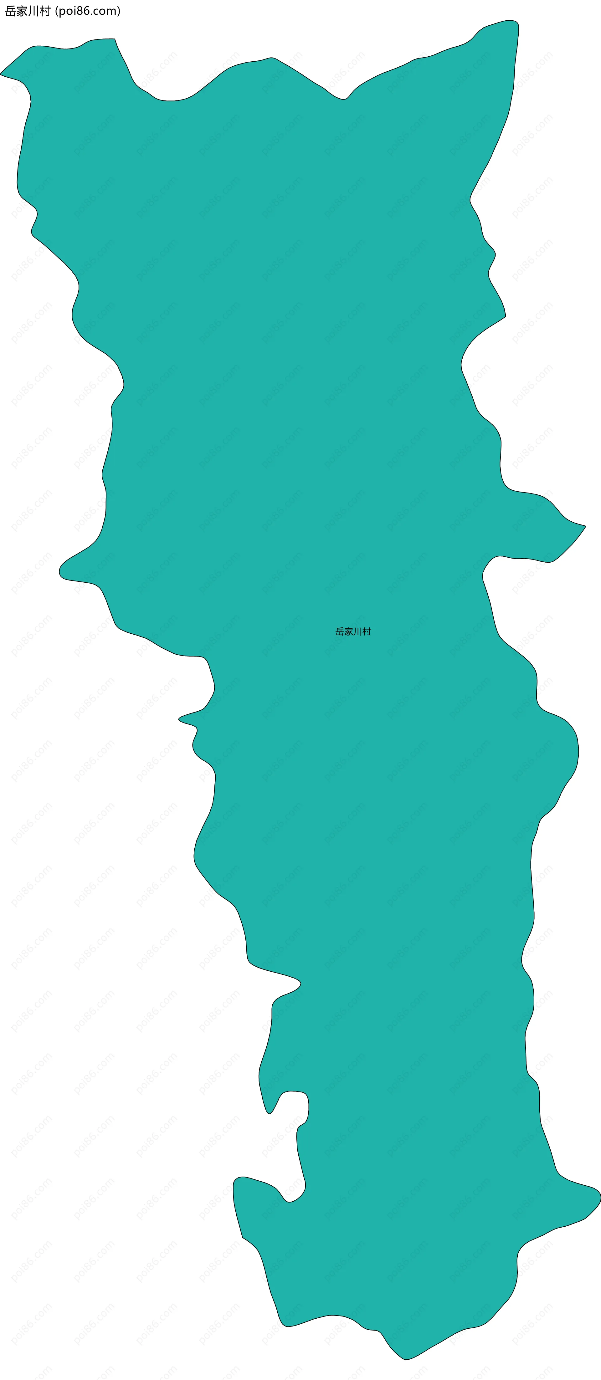 岳家川村边界地图