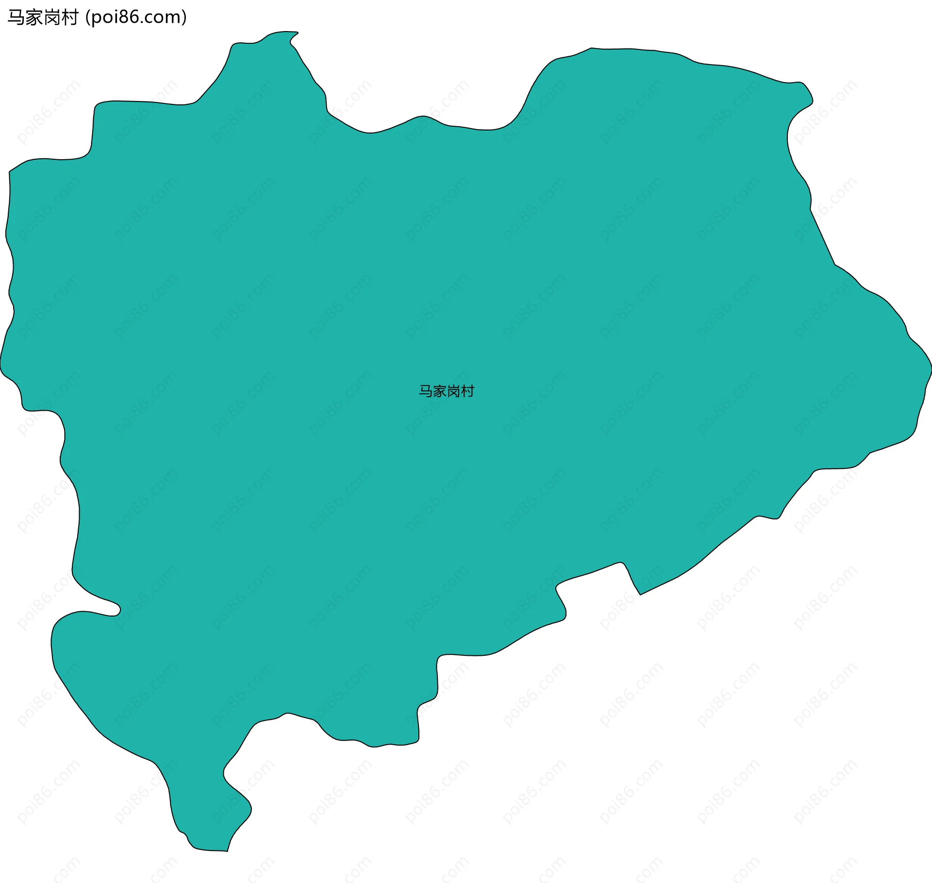 马家岗村边界地图
