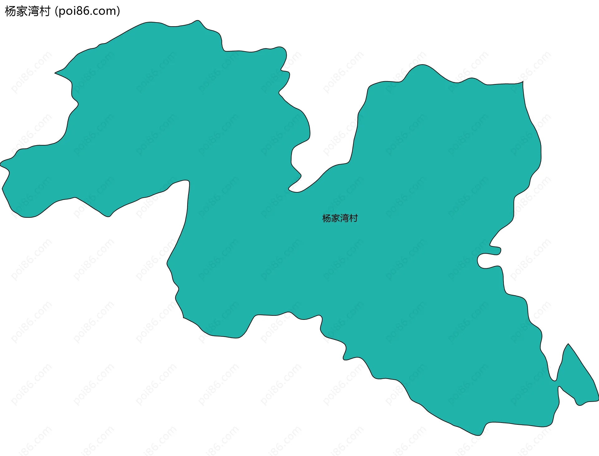 杨家湾村边界地图