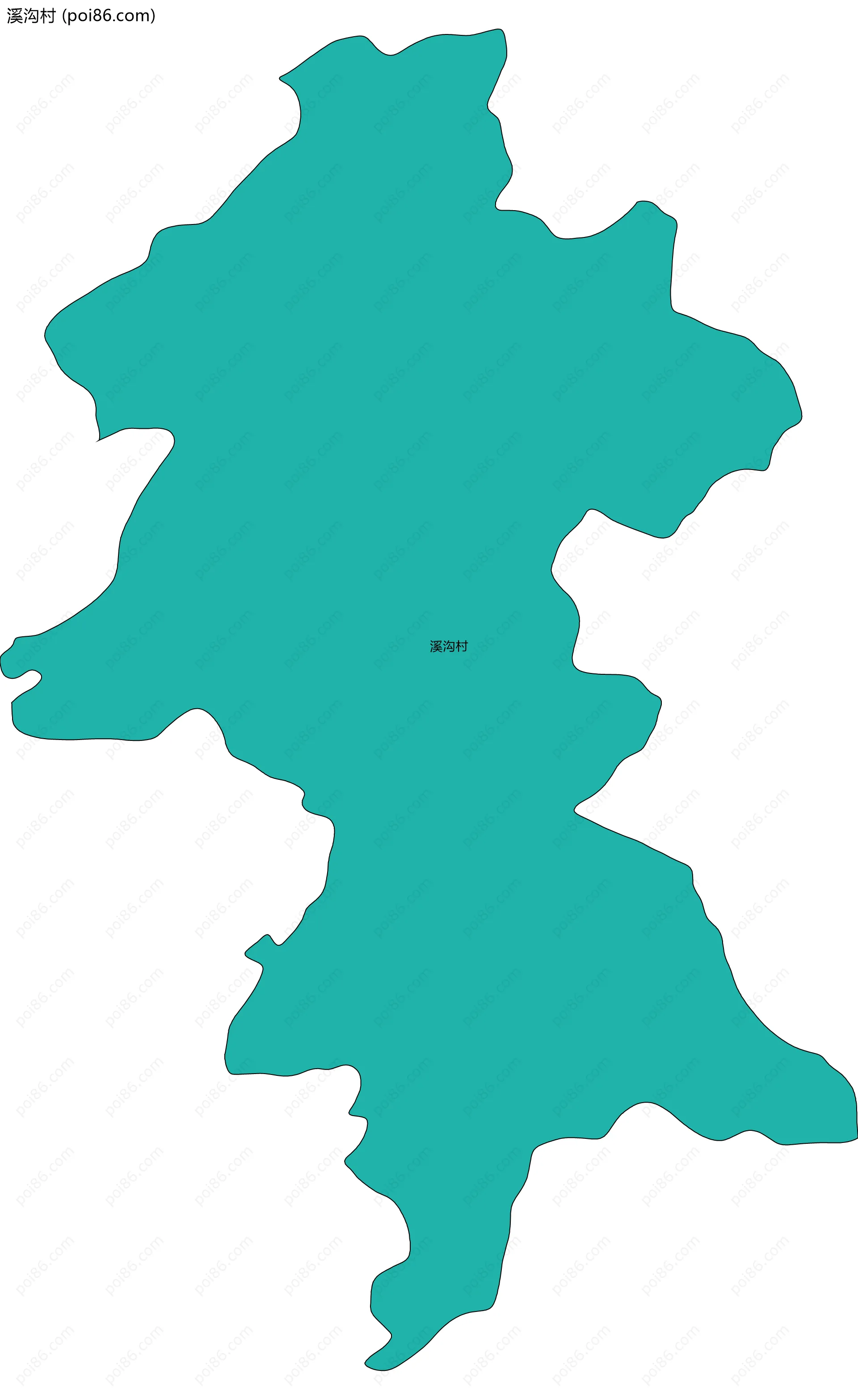 溪沟村边界地图