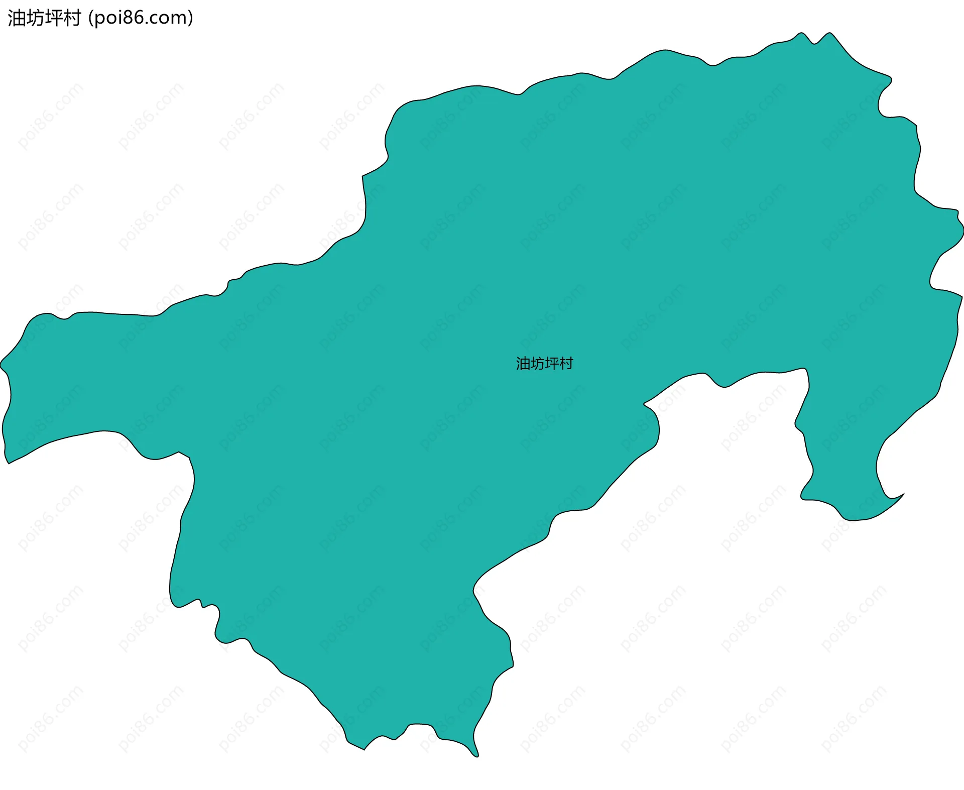 油坊坪村边界地图