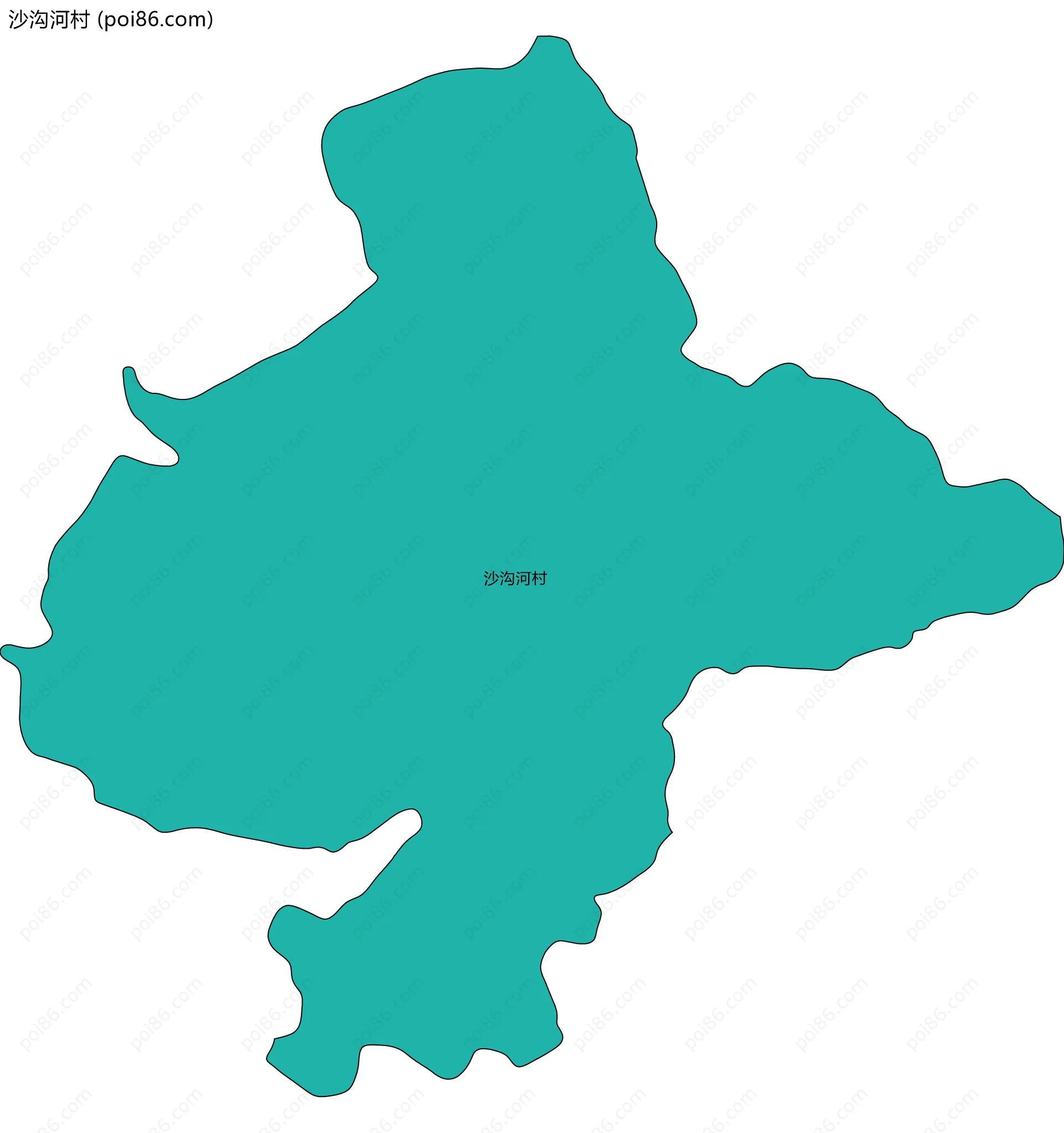 沙沟河村边界地图