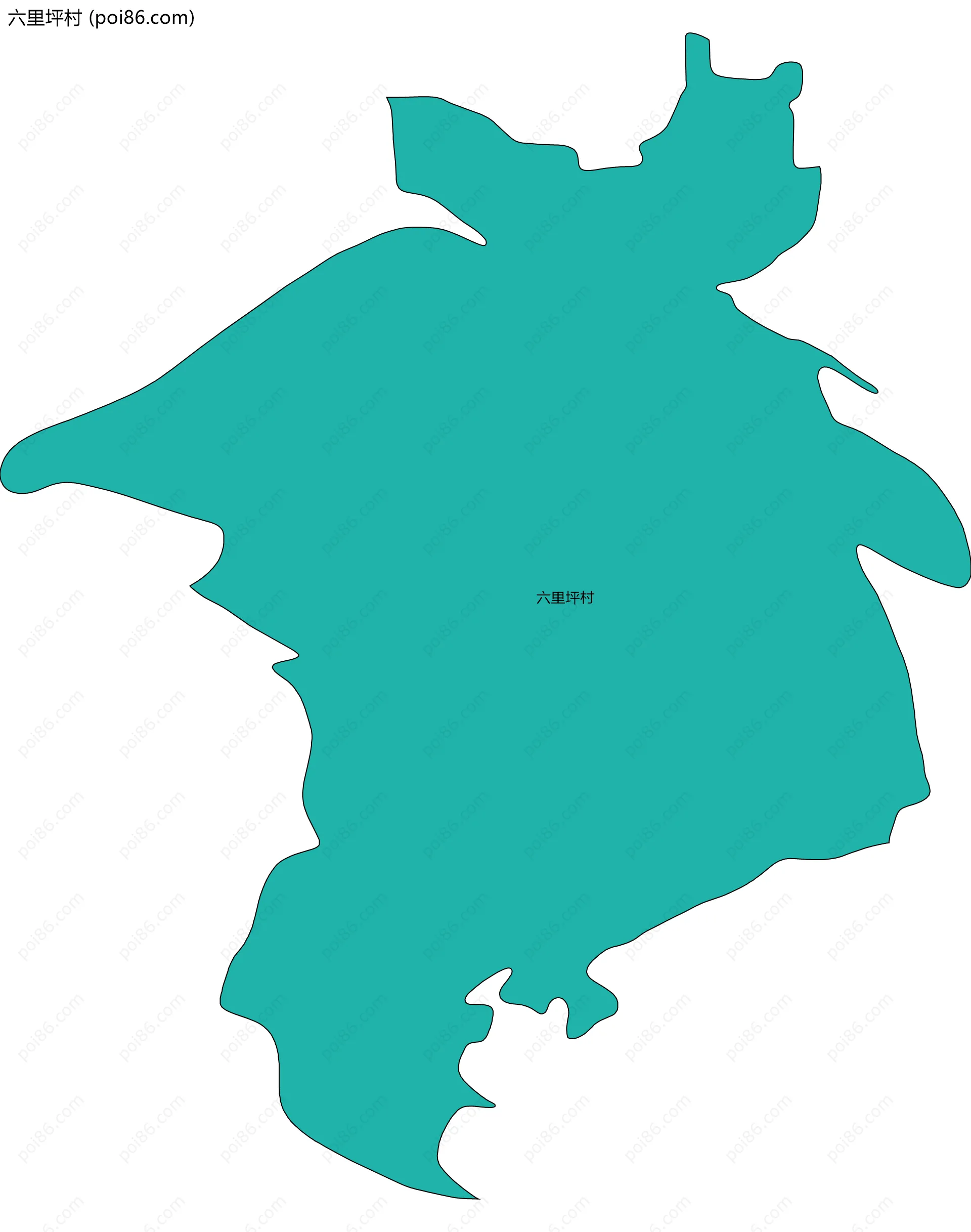 六里坪村边界地图