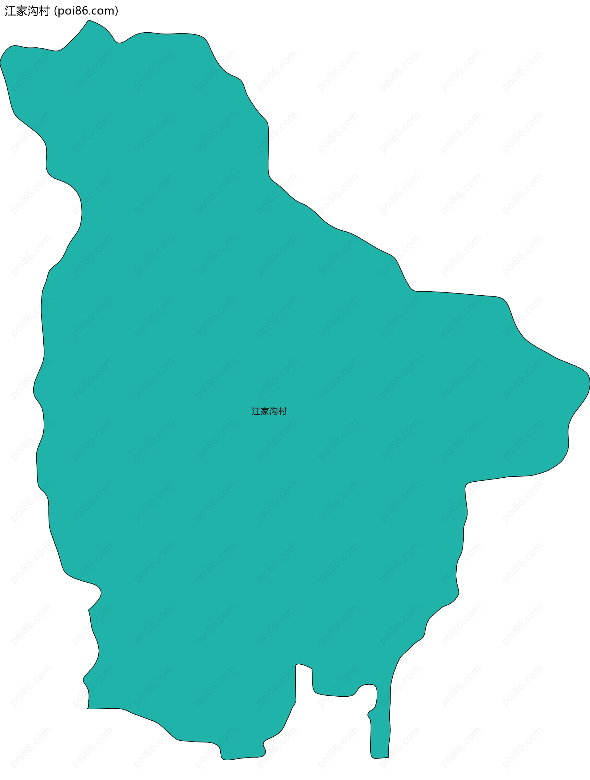 江家沟村边界地图