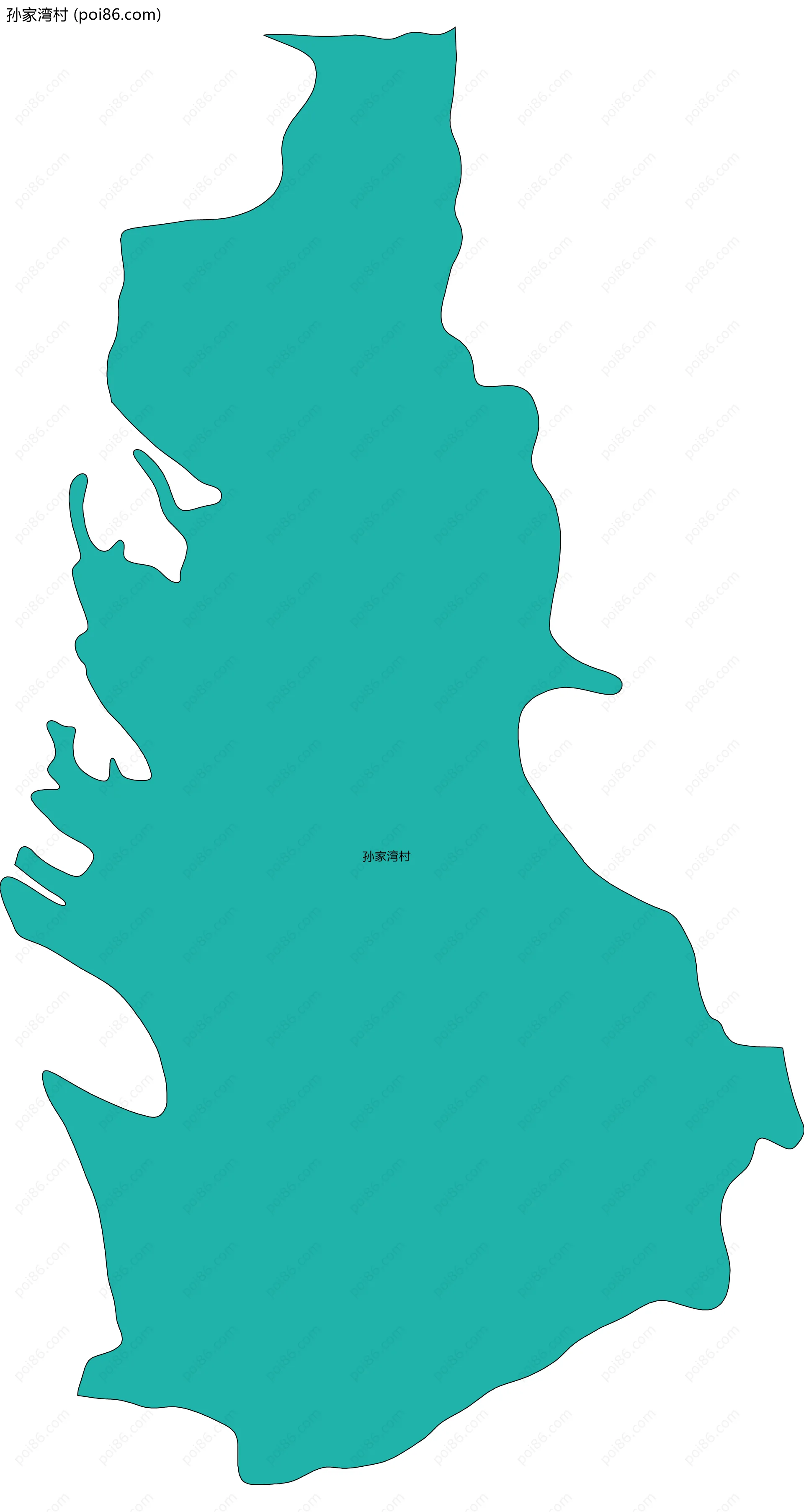 孙家湾村边界地图