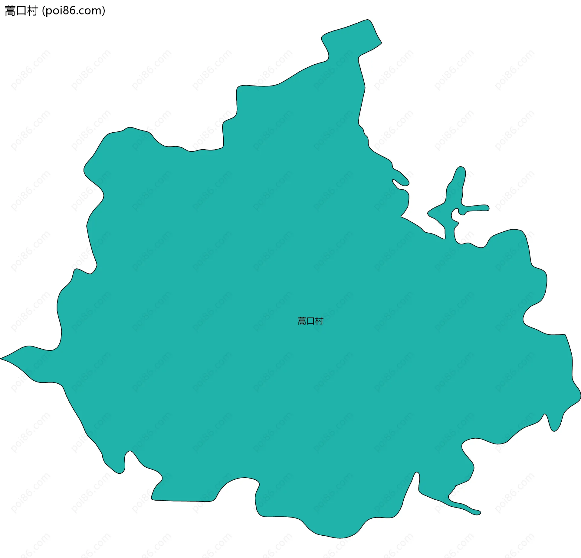 蒿口村边界地图