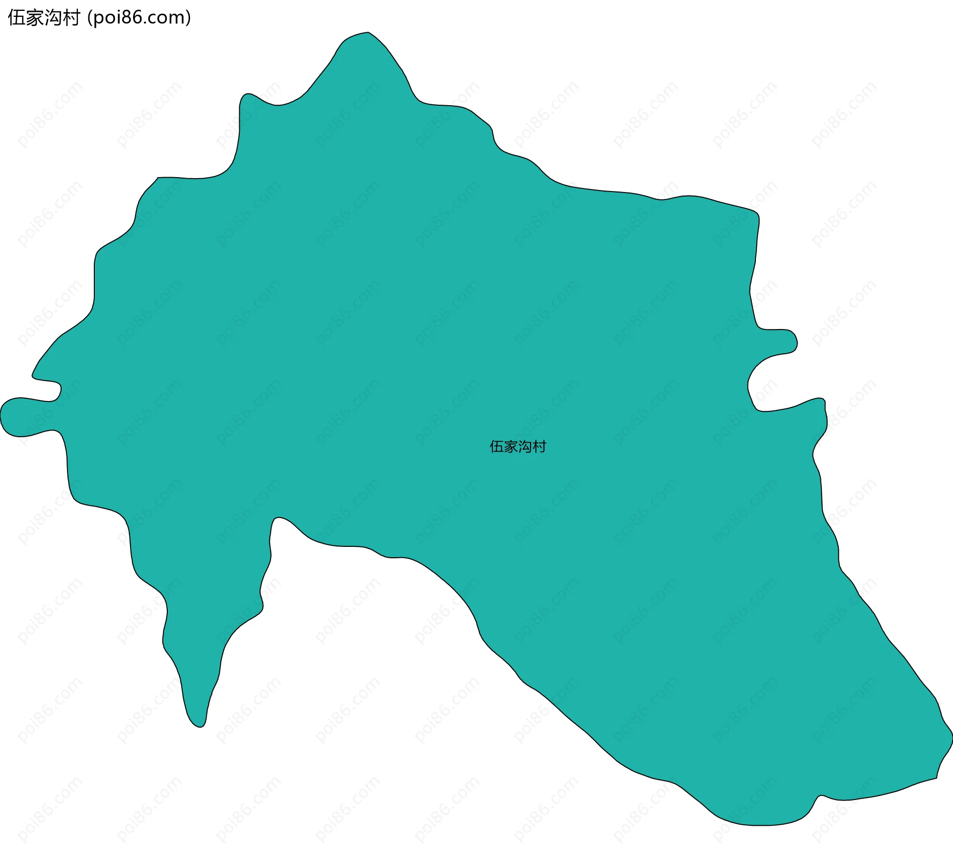 伍家沟村边界地图