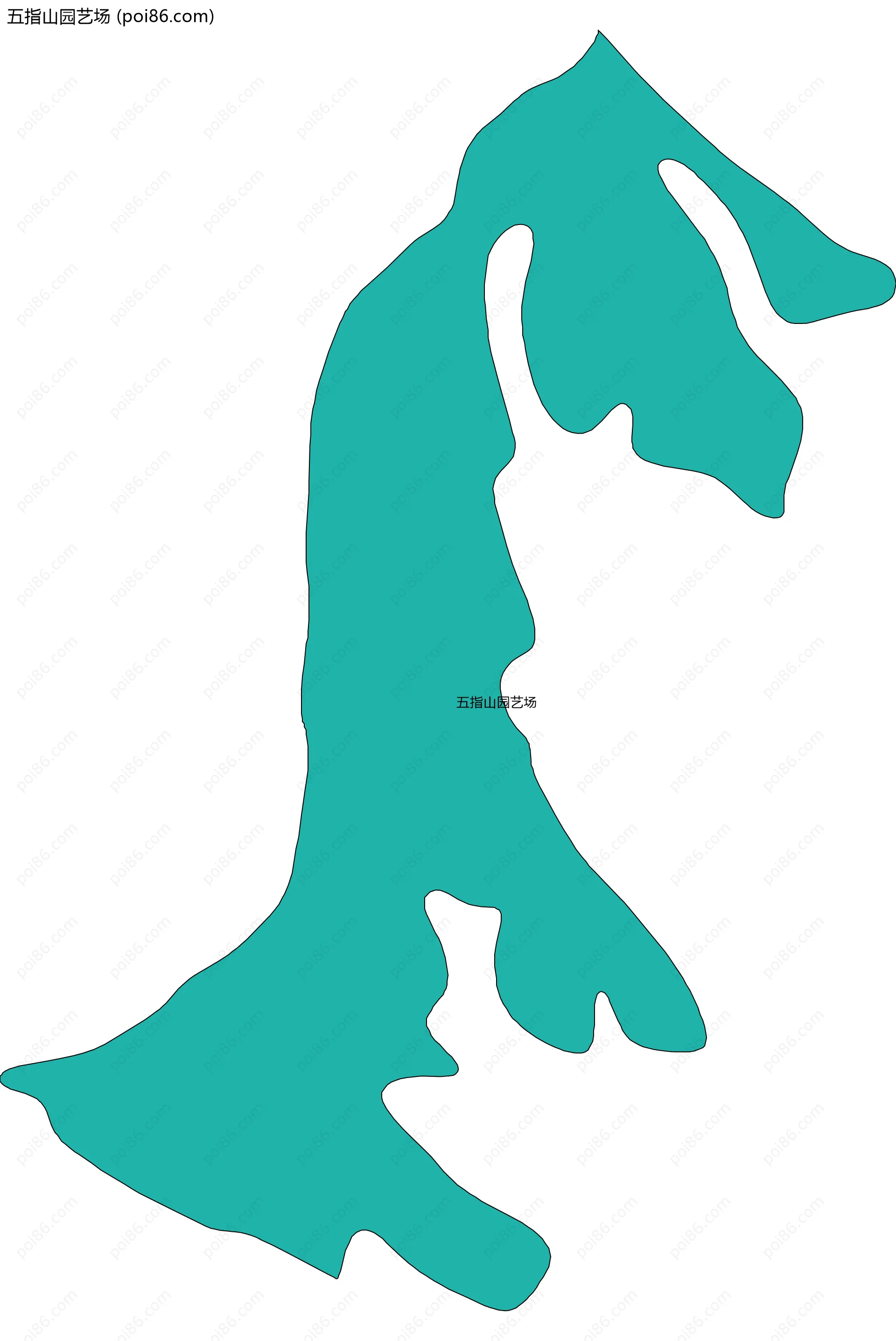 五指山园艺场边界地图