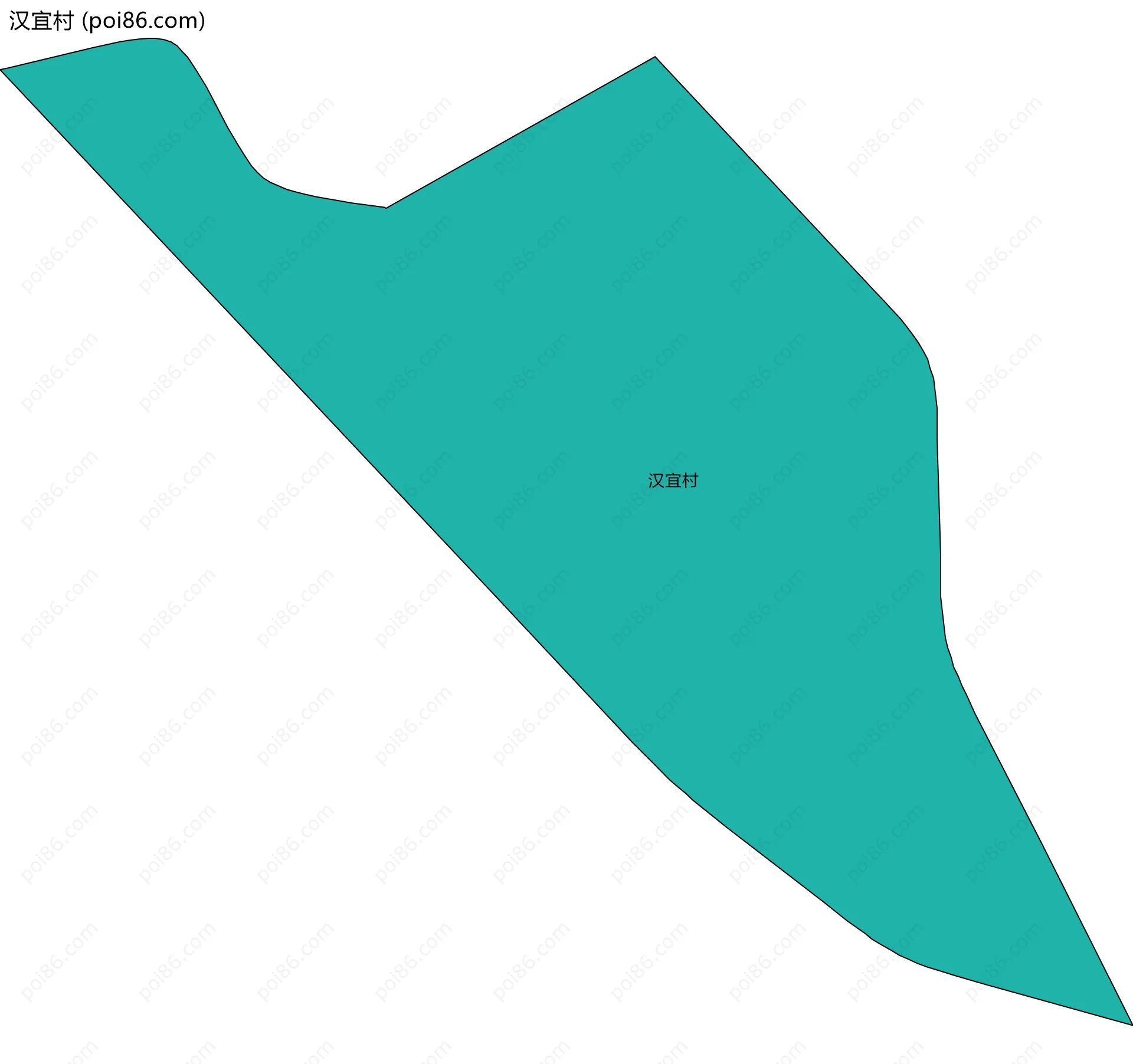 汉宜村边界地图