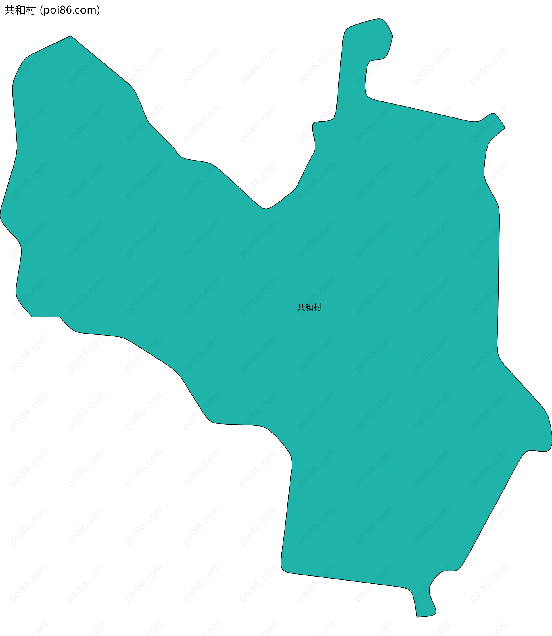 共和村边界地图