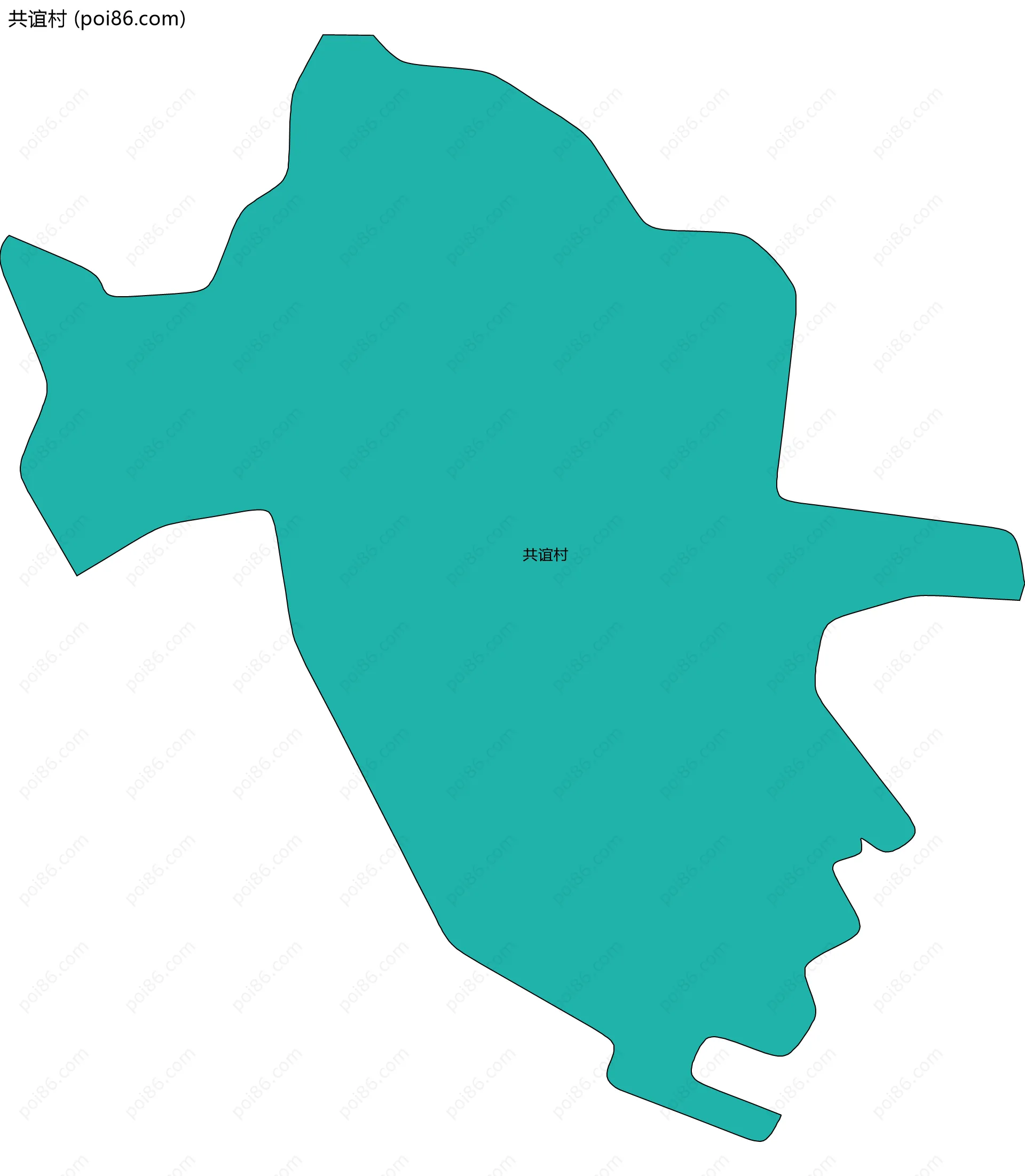 共谊村边界地图