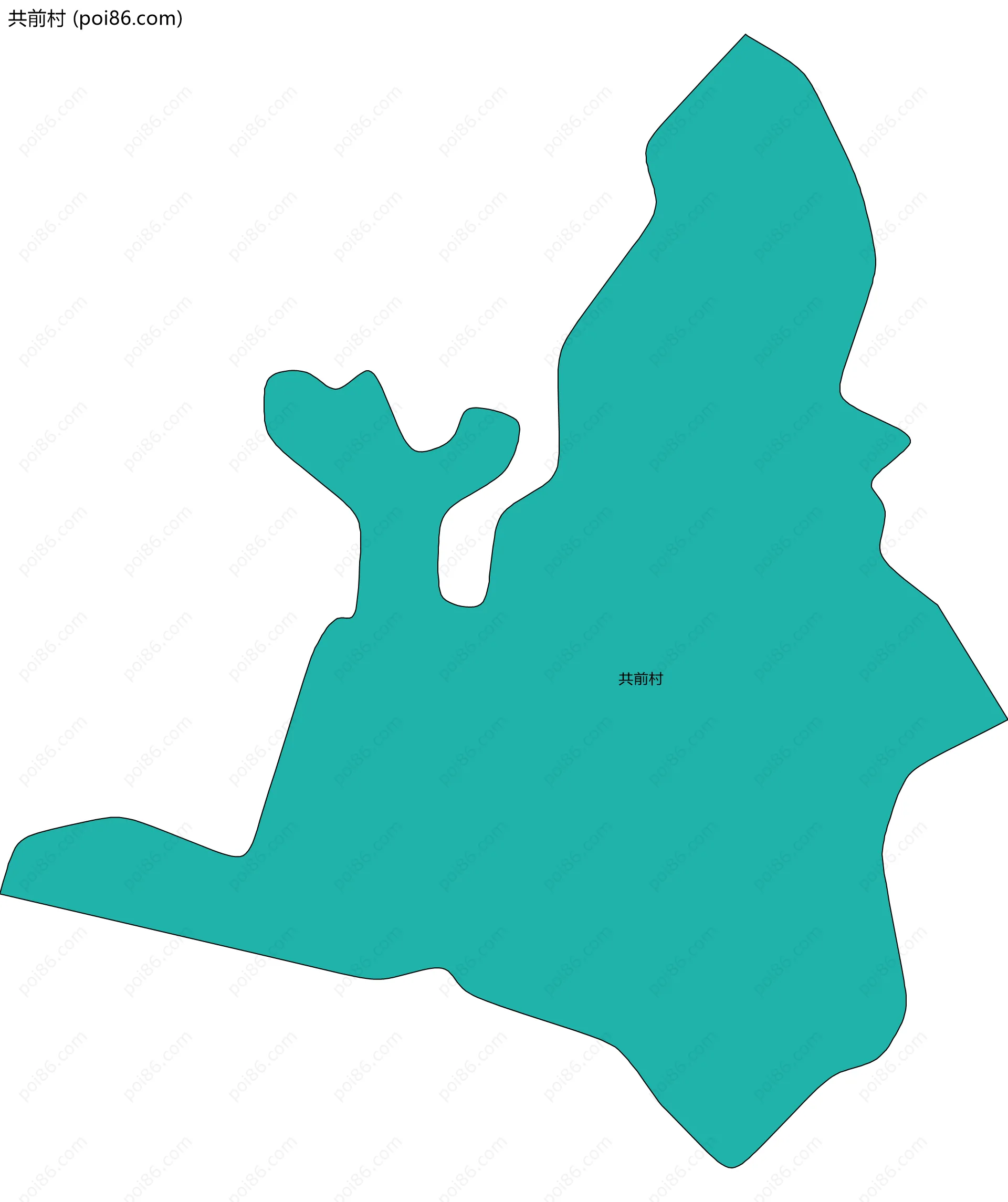 共前村边界地图